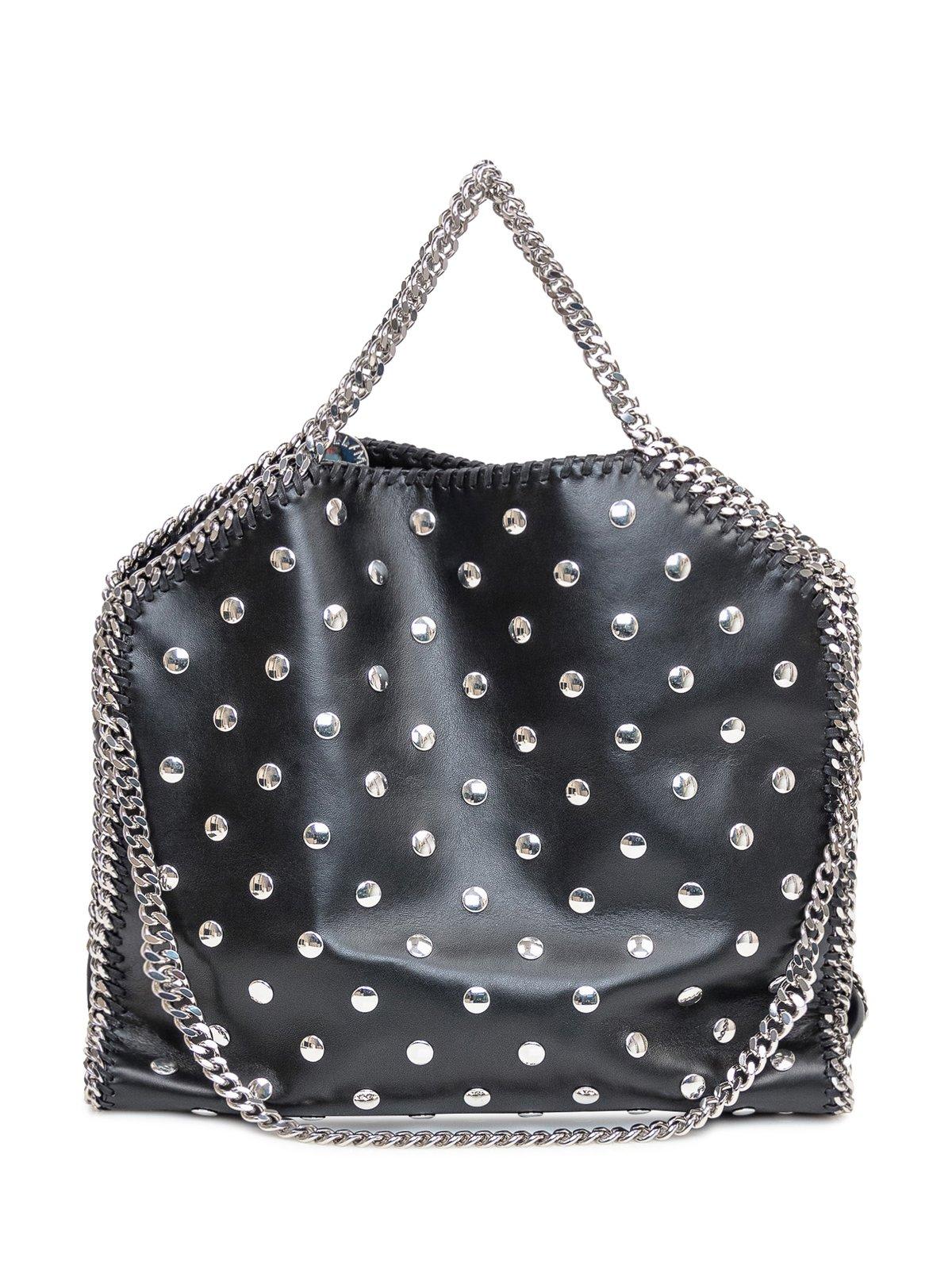 Shop Stella Mccartney Embellished Chained Tote Bag In Pure White