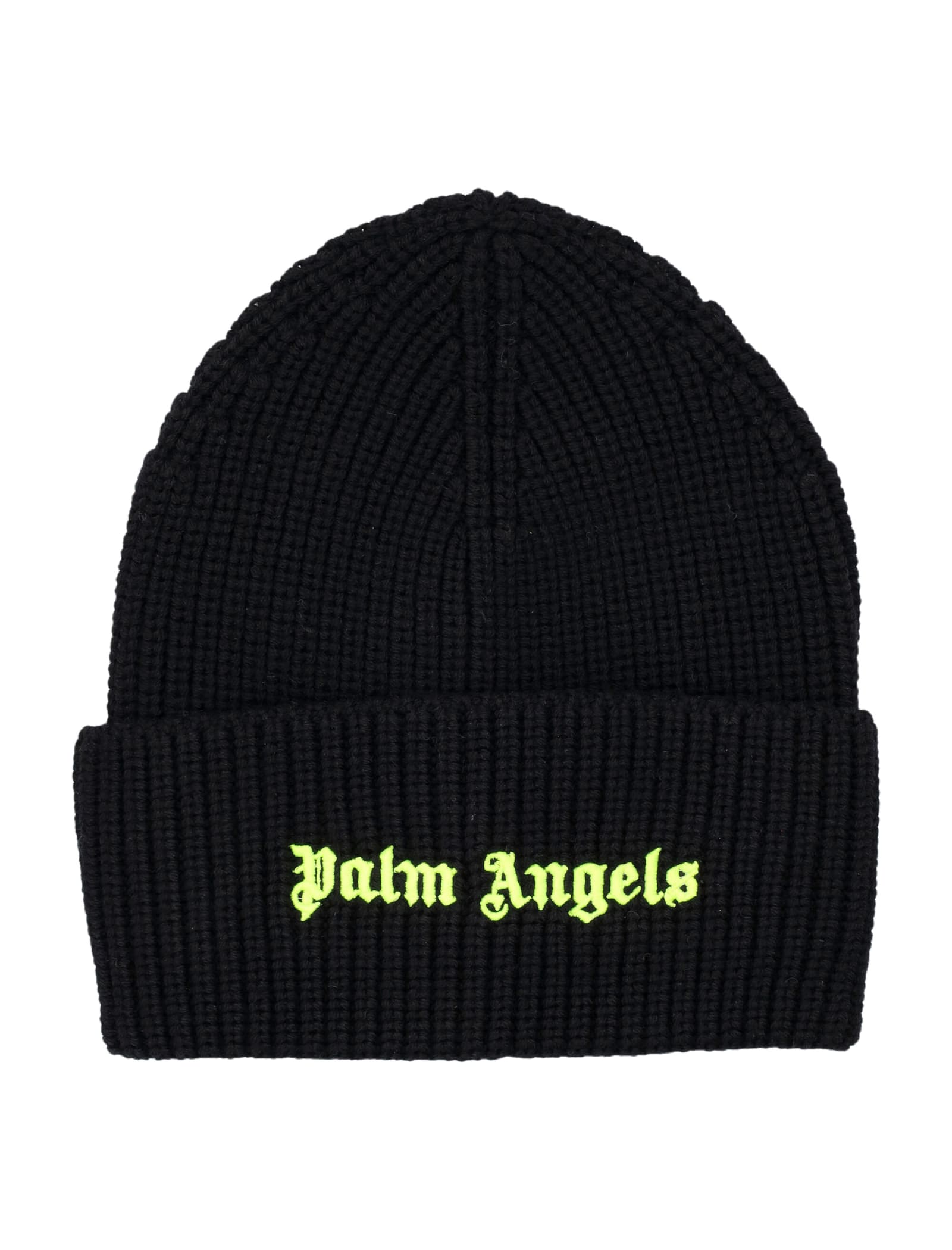 Shop Palm Angels Classic Ribbed Beanie In Black