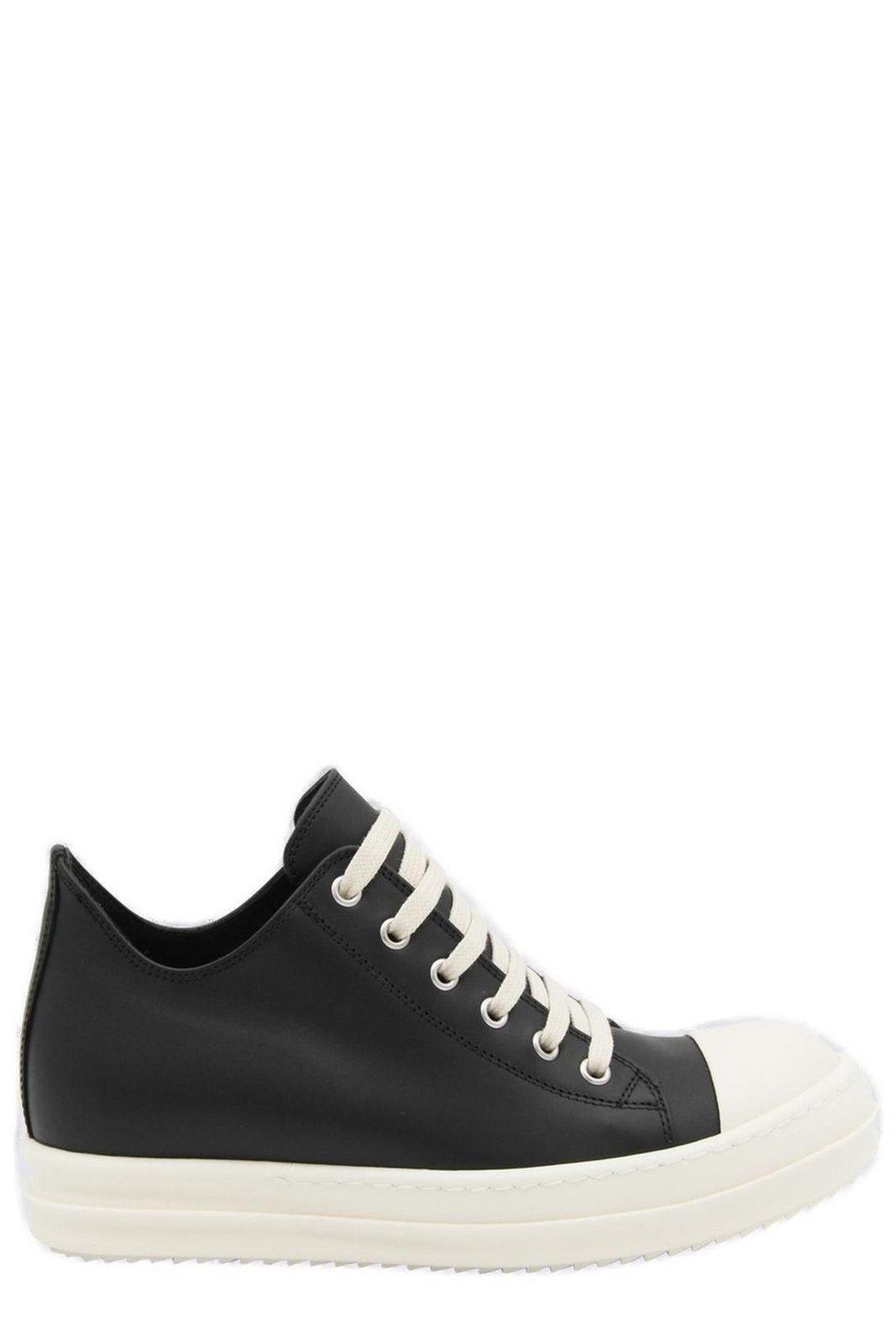 Rick Owens Round Toe Lace-up Sneakers