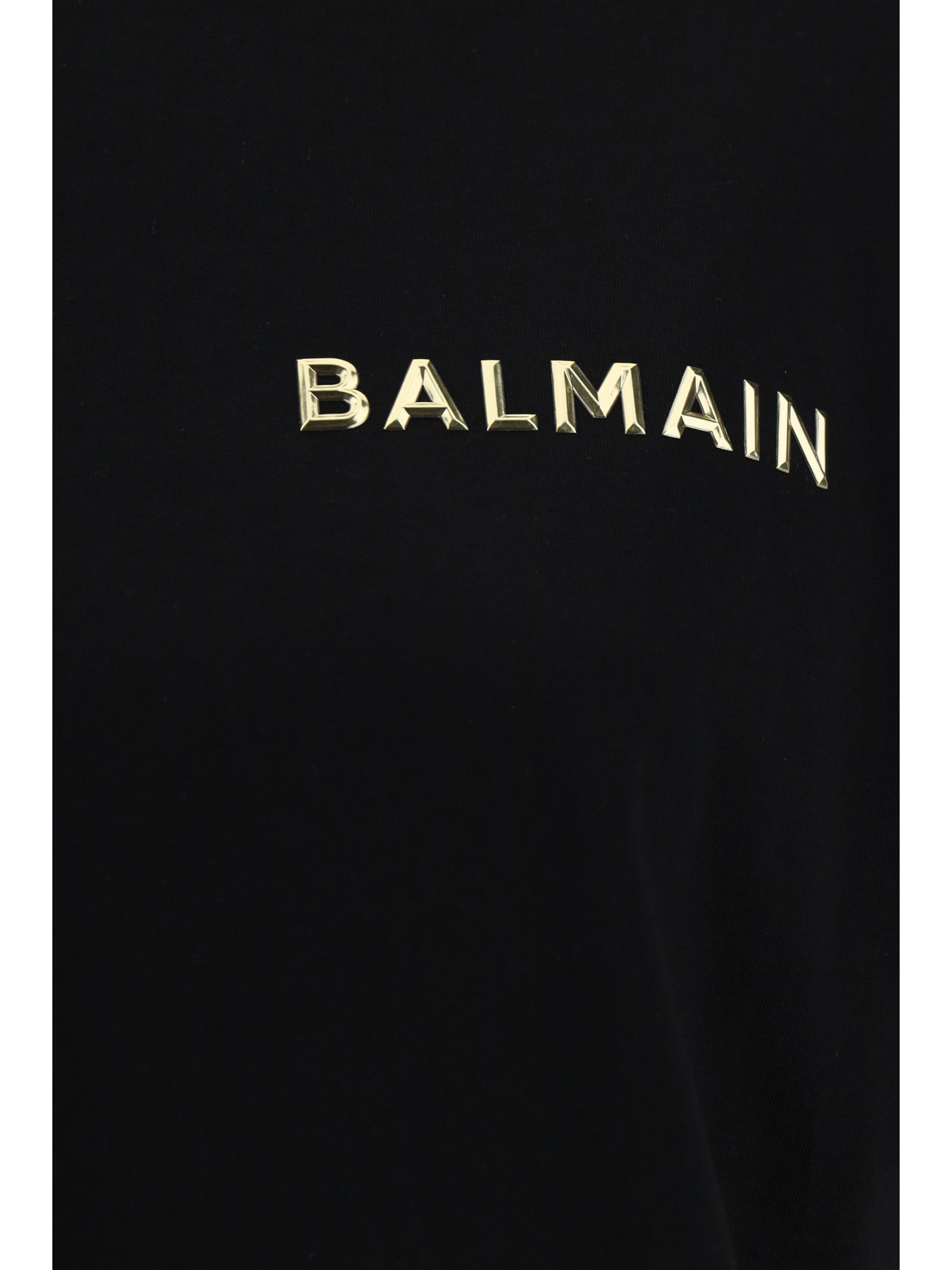 Shop Balmain T-shirt In Ead Noir Or