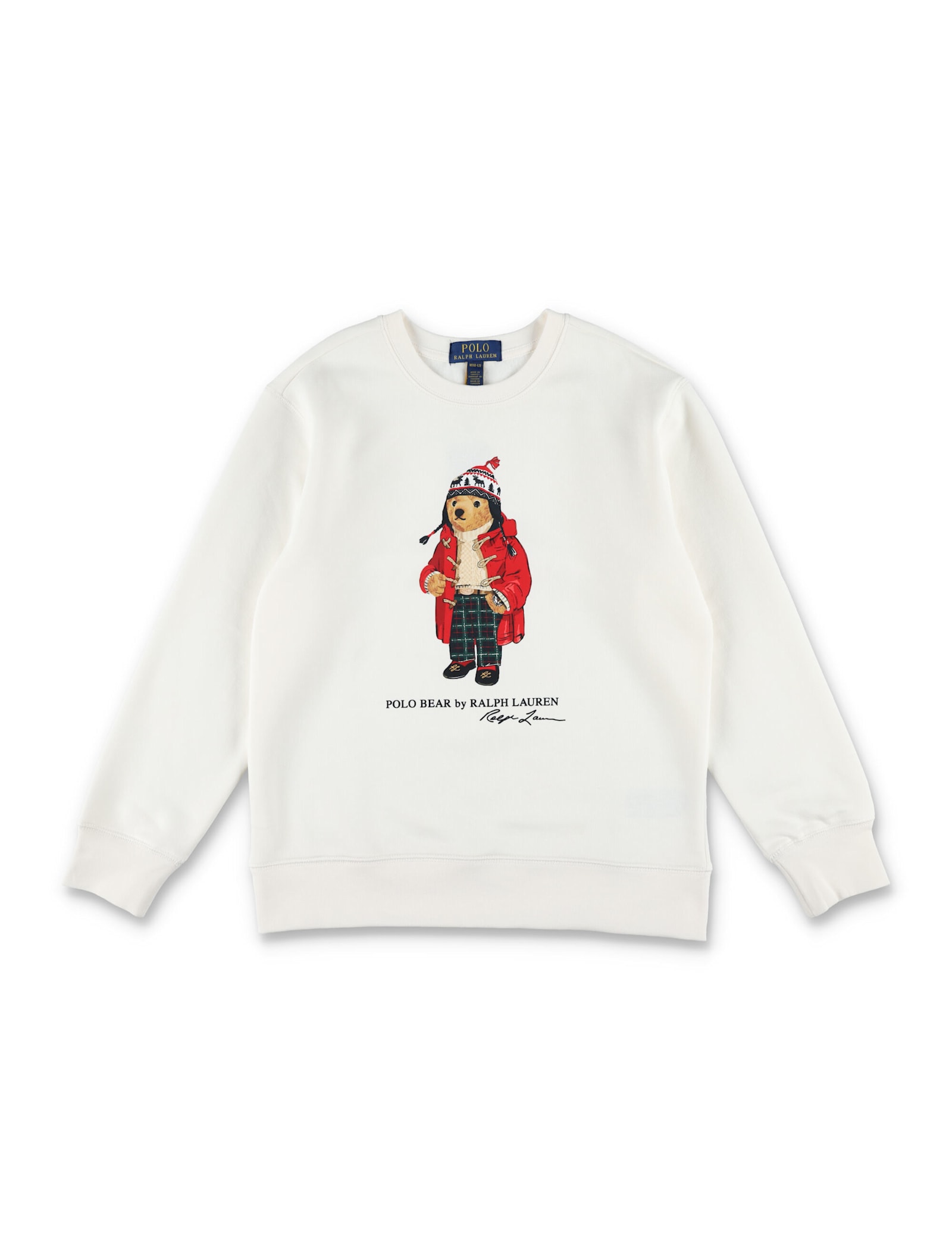 Polo Ralph Lauren Big Boys Polo Bear Fleece Sweatshirt In White