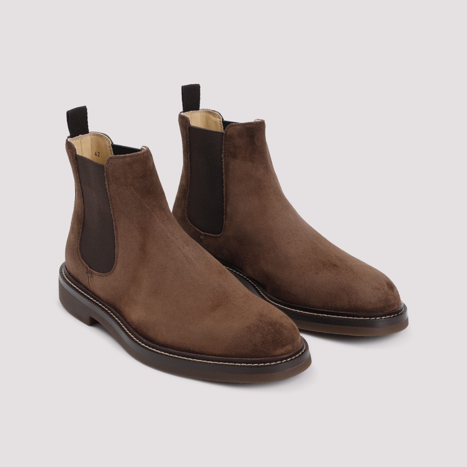 Shop Brunello Cucinelli Ankle Boot In Dark Brown