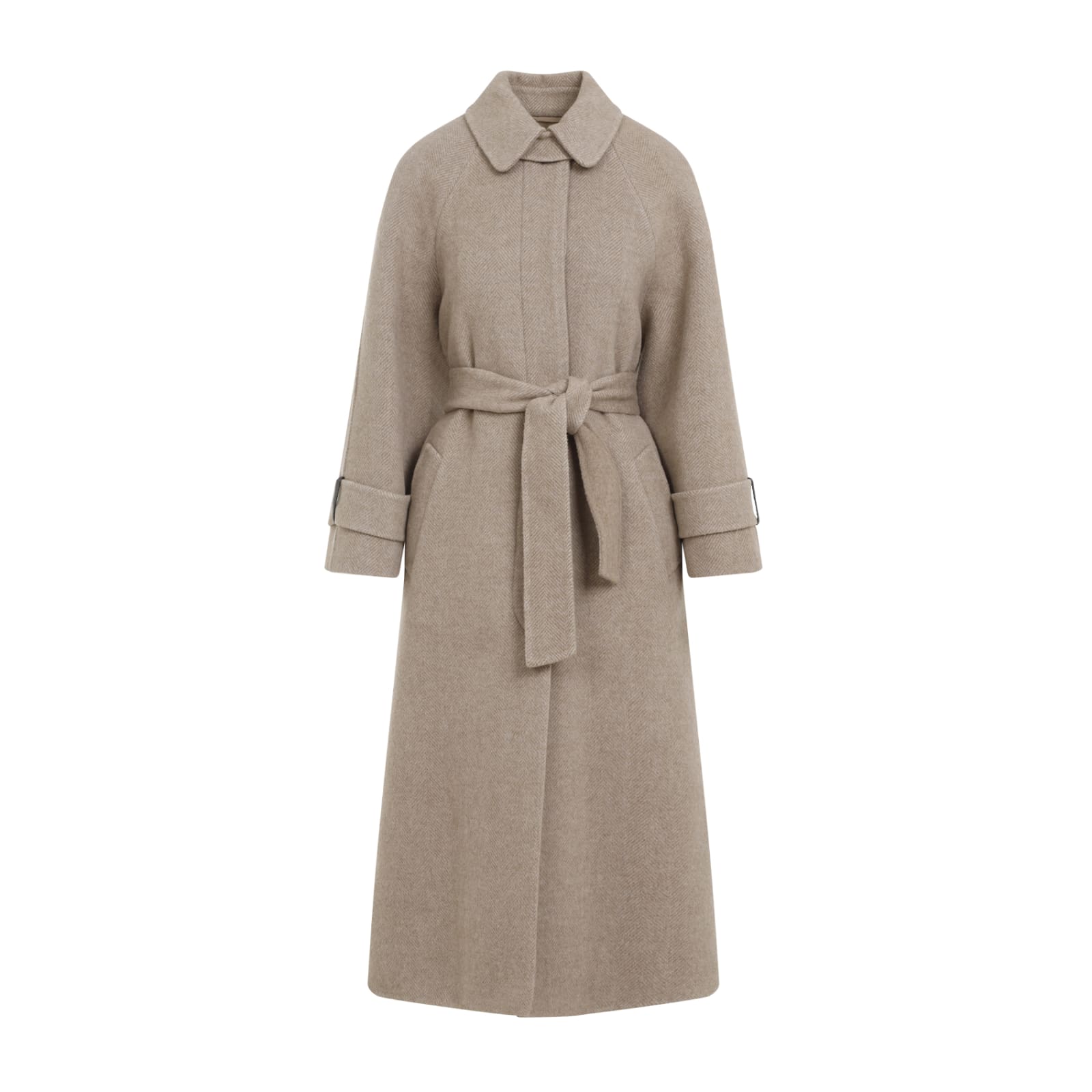 Shop Brunello Cucinelli Chevron Coat In Brown