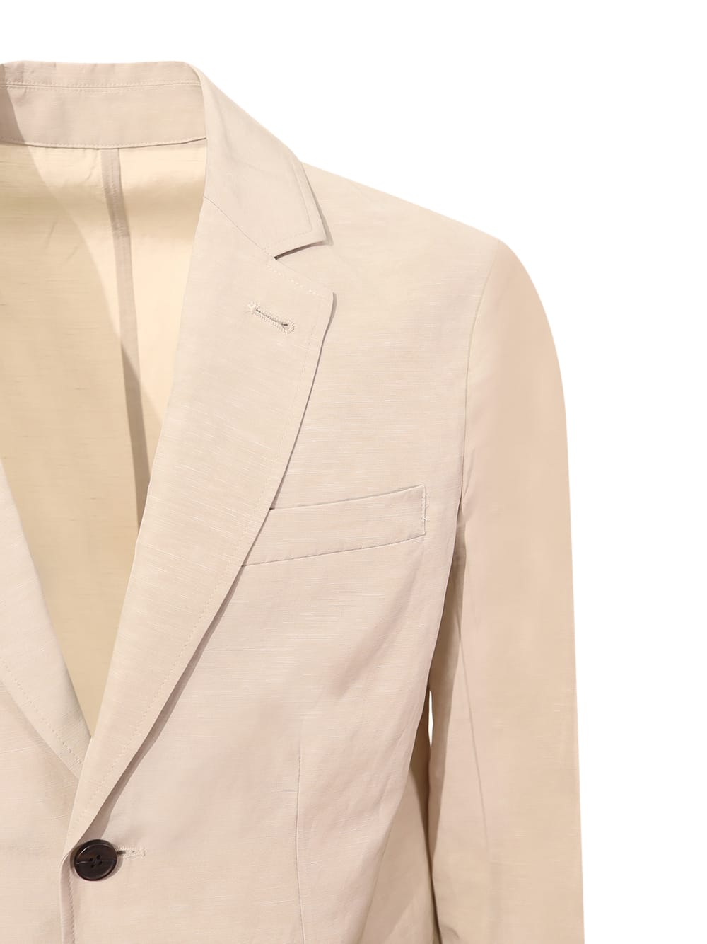 Emporio Armani Single-breasted Jacket In Silverlining