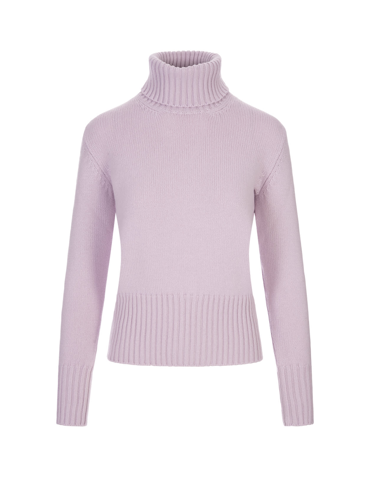 Fedeli Woman Turtleneck Lilac Size 10 Cashmere In Rosa