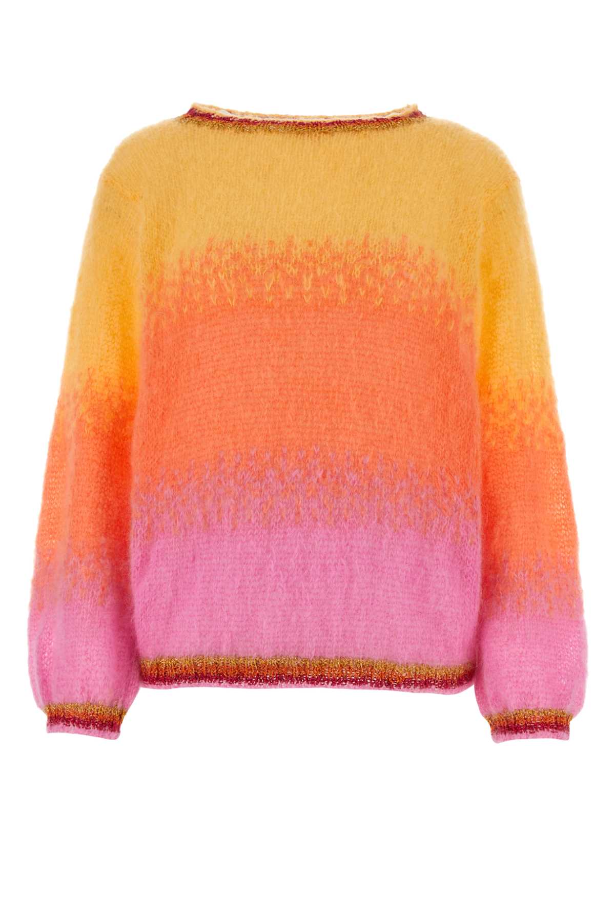 Shop Rose Carmine Multicolor Mohair Blend Sweater In Barbapapa