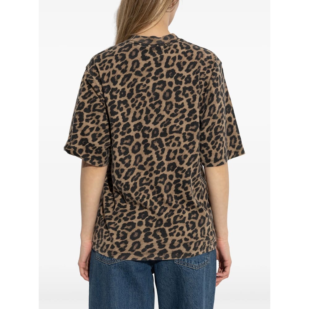 Anine Bing Beth Mini Dress Black And Brown Leopard In Multi