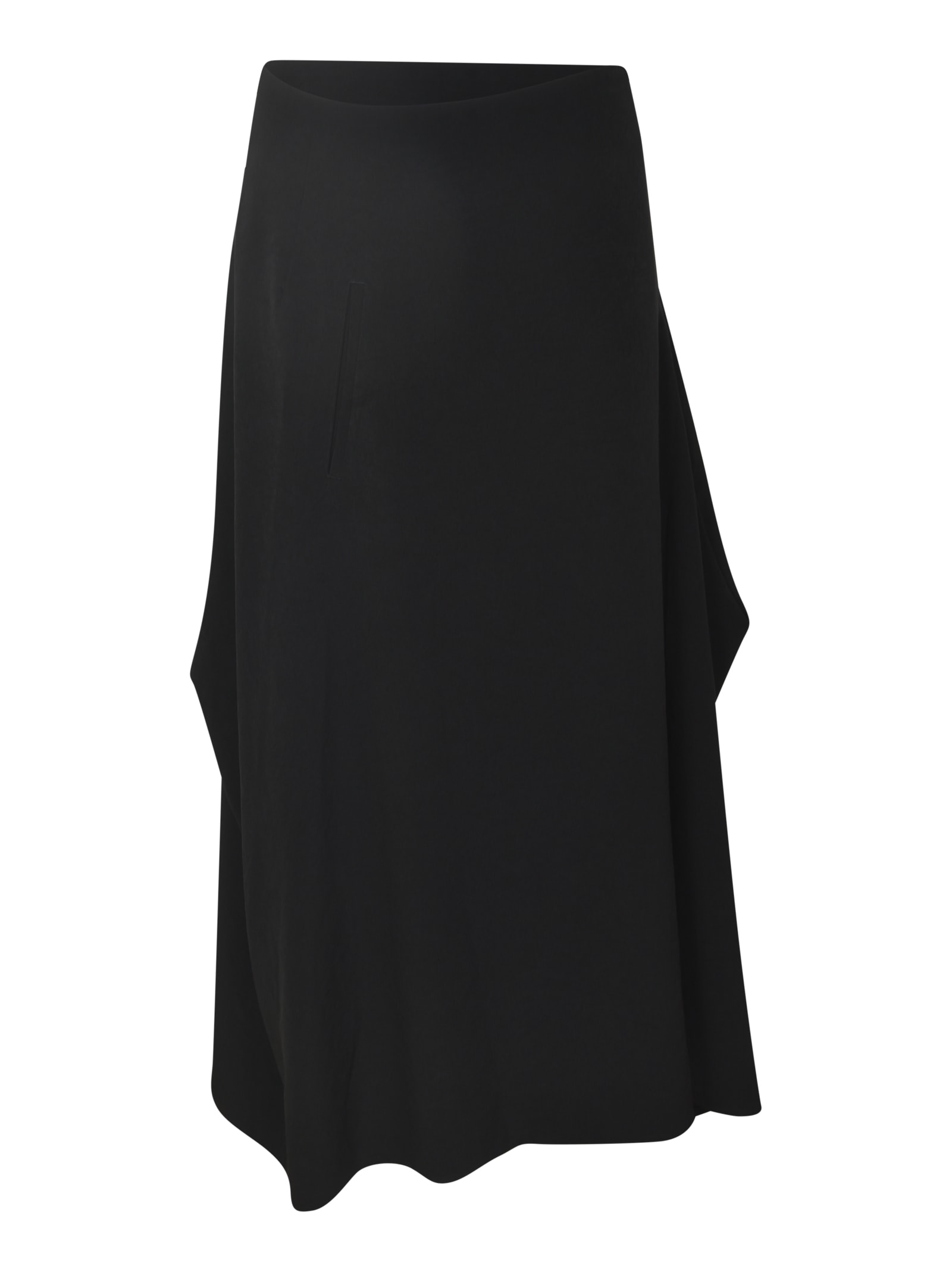 Shop Yohji Yamamoto High-waist Plain Skirt In Black