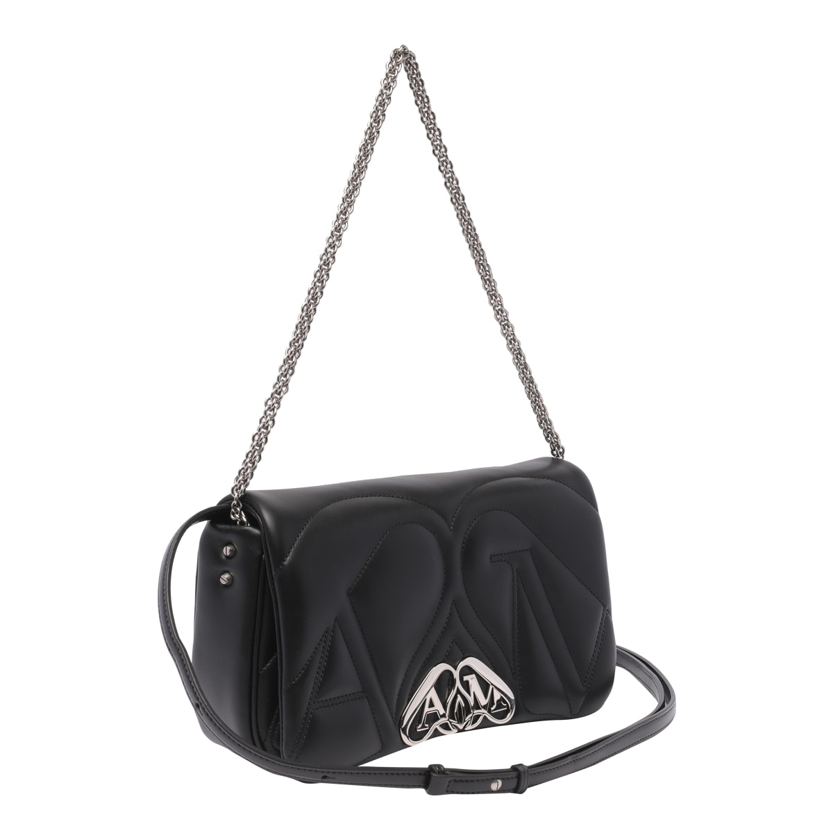 Alexander Mcqueen The Seal Shoulder Bag In Black