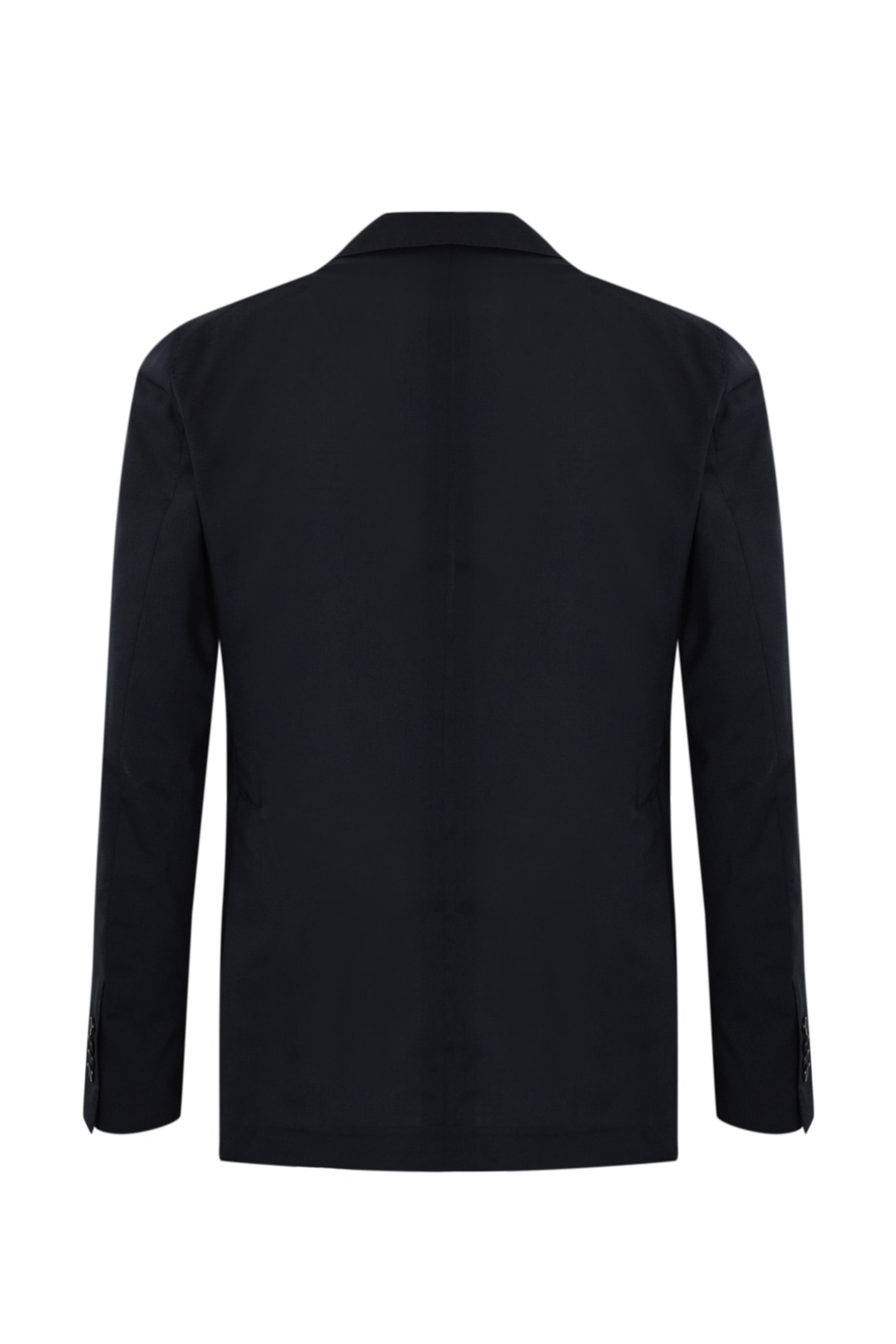 Tagliatore Single-breasted Jacket In Wool And Silk In Blu