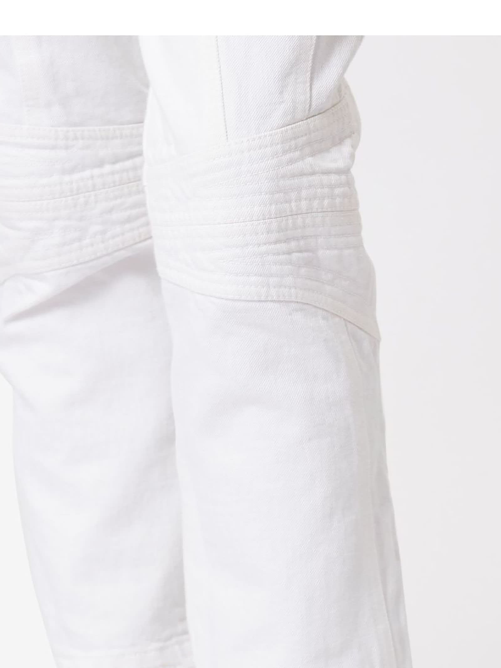 Shop Isabel Marant White Cotton Denim Loma Pants