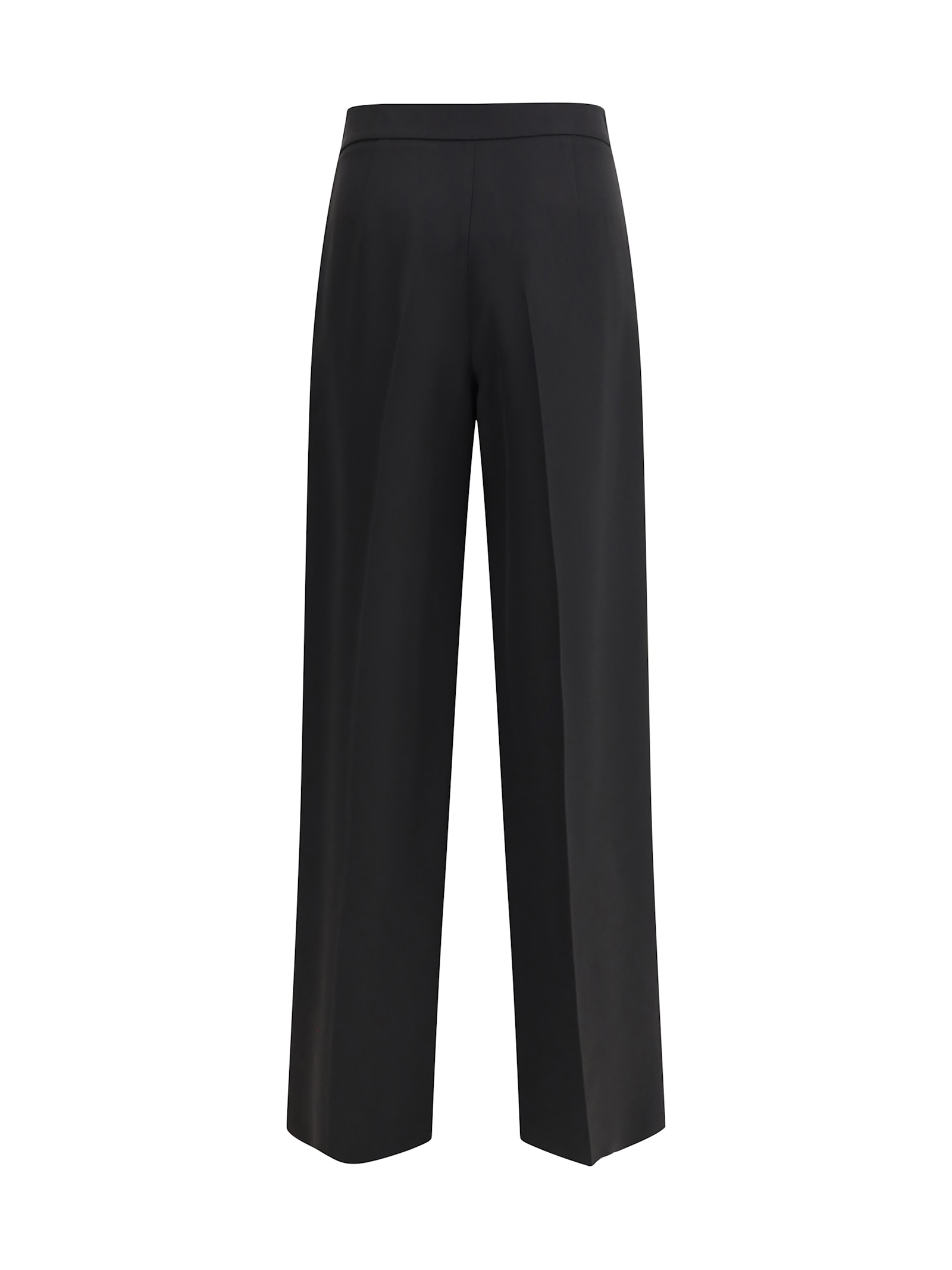 Giorgio Armani Women Silk Crepe Cady One-dart Pants In Black