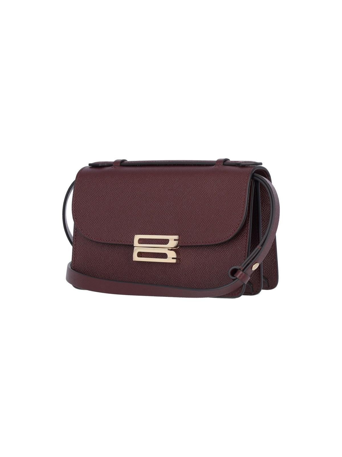 Shop Victoria Beckham Mini Bag Dorian In Bordeaux