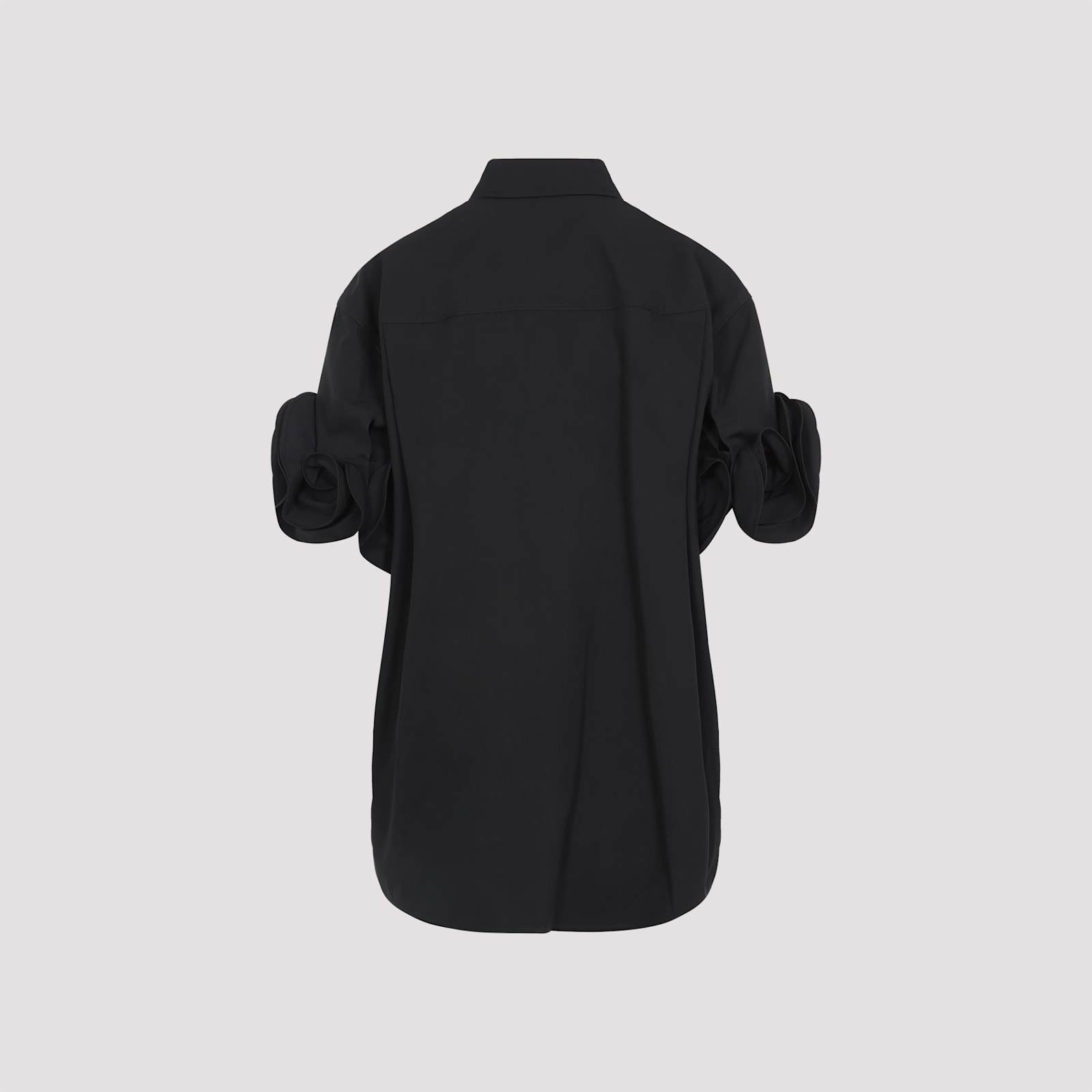 Shop Valentino Compact Poplin Shirt In No Nero