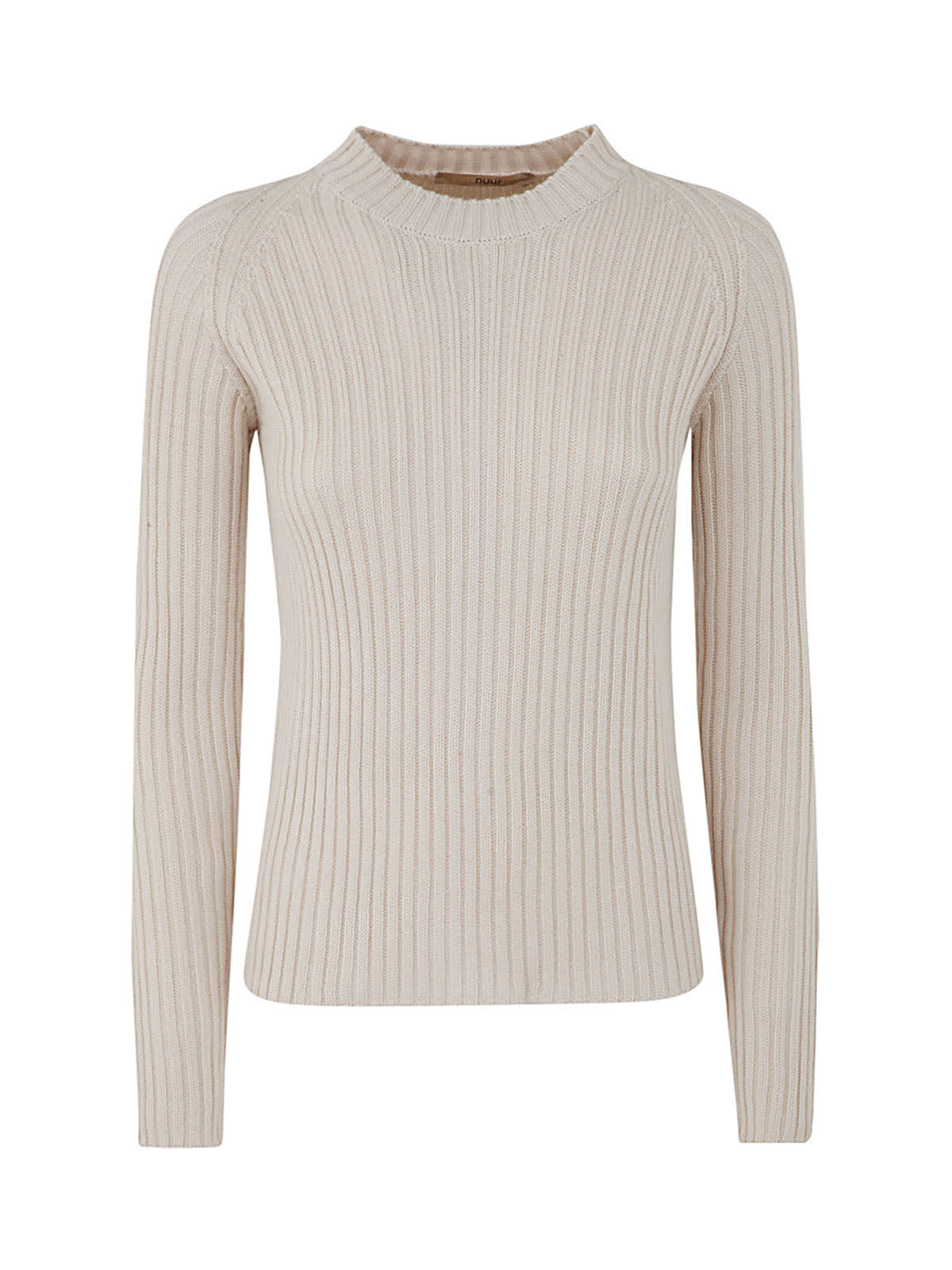 Nuur Ribbed Round Neck In Cream