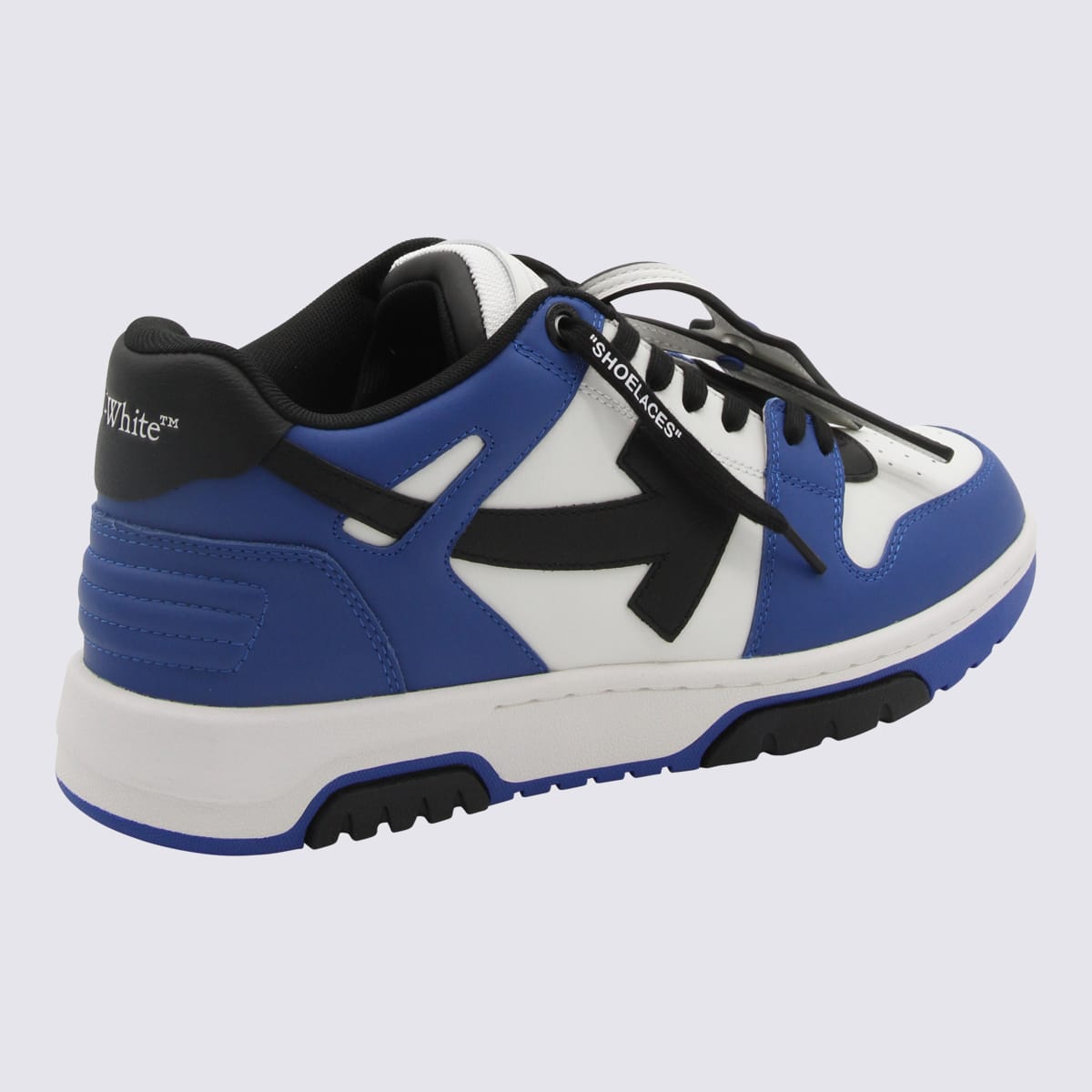 Shop Off-white Black White And Blue Leather Out Of Office Sneakers