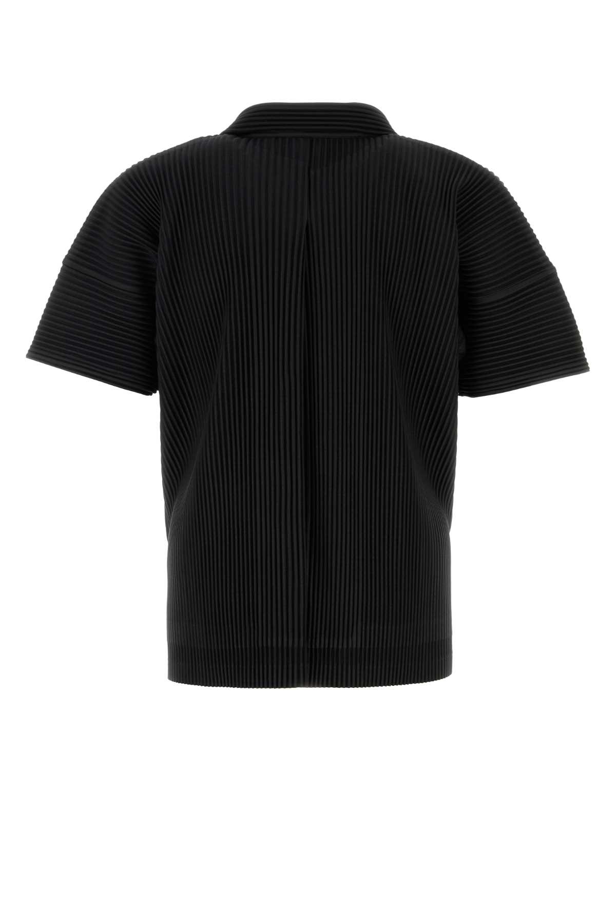 Issey Miyake Black Mc April Textured Shirt In Black