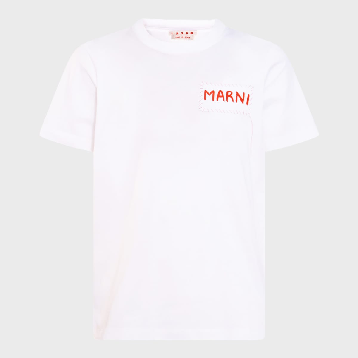 Shop Marni White Cotton T-shirt In 0aw01