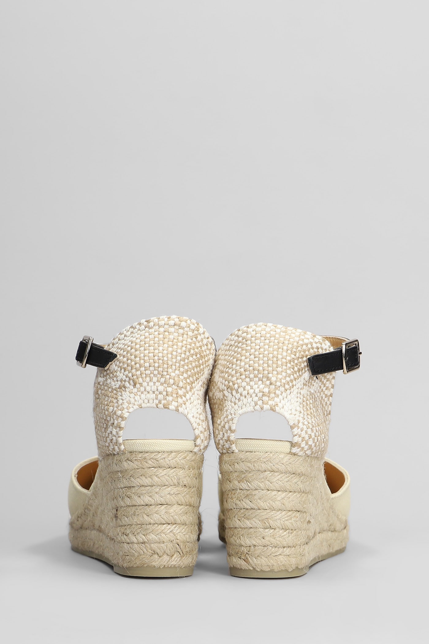 Castaã±er Coraline-6-264 Wedges In Beige Canvas