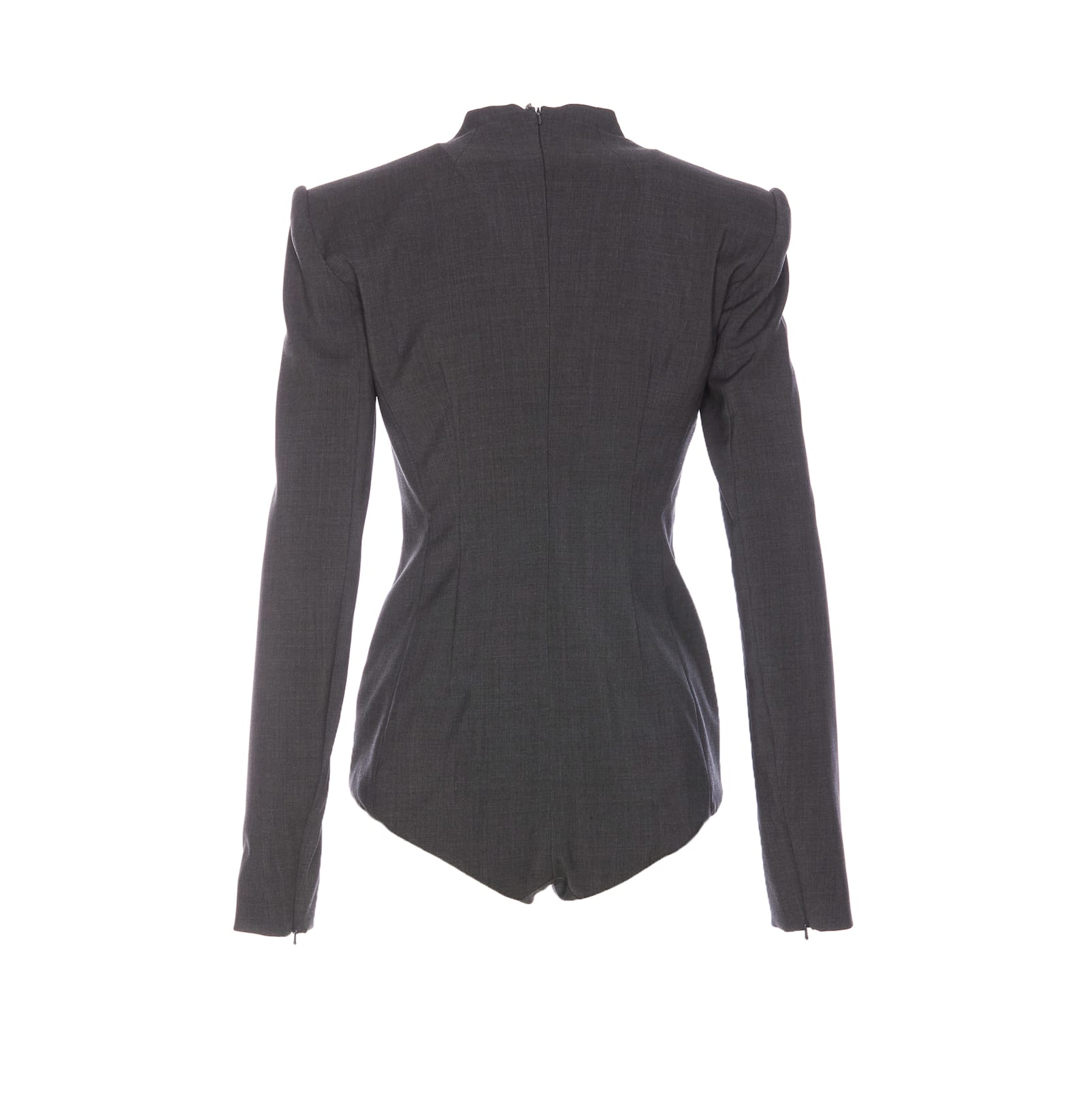 Shop Sportmax Grey Wool Giuda Bodysuit