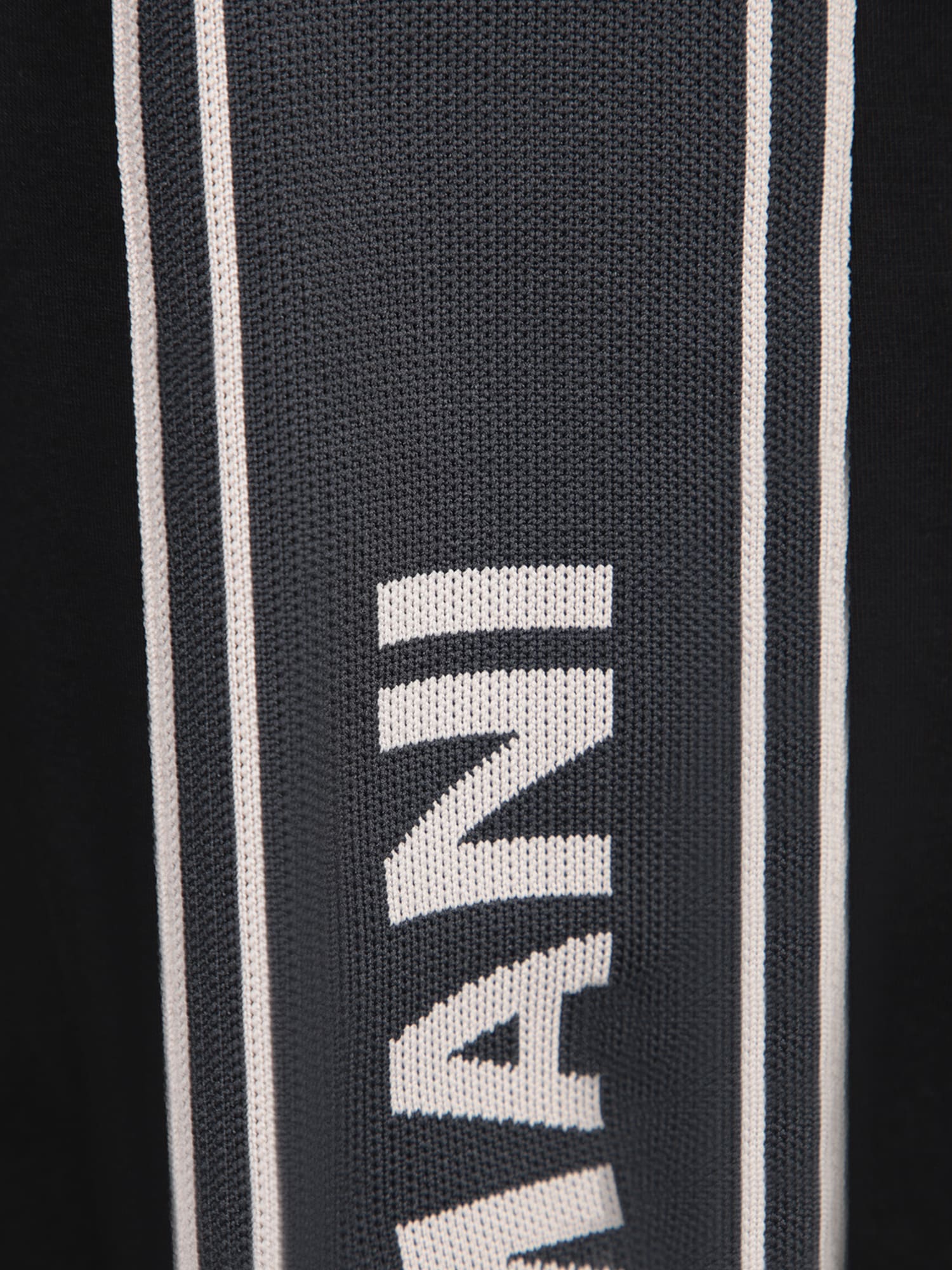 Emporio Armani Asv Double-jersey Joggers With Logo Stripes In Black