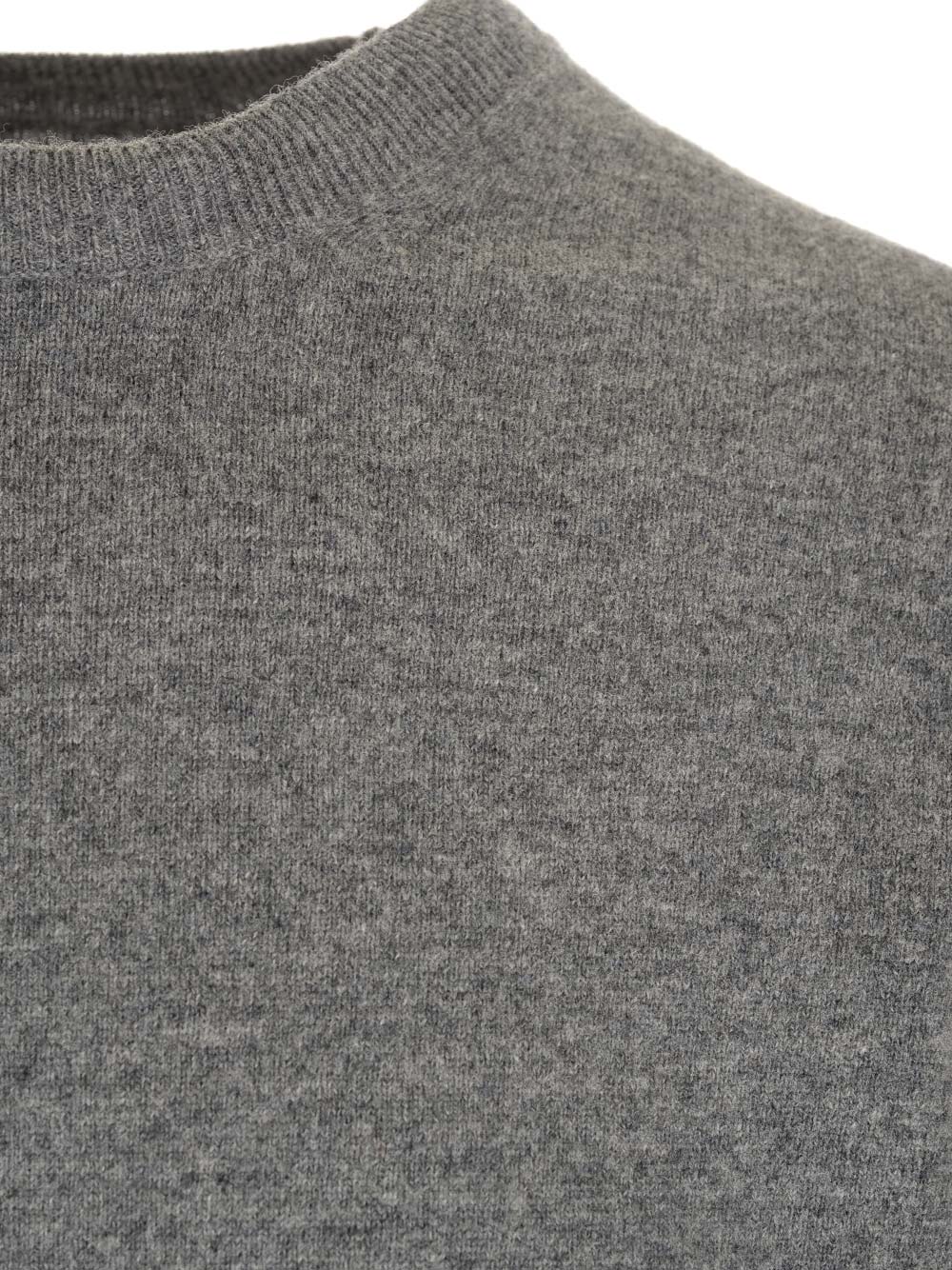 Shop Comme Des Garçons Basic Wool Jumper In Grey