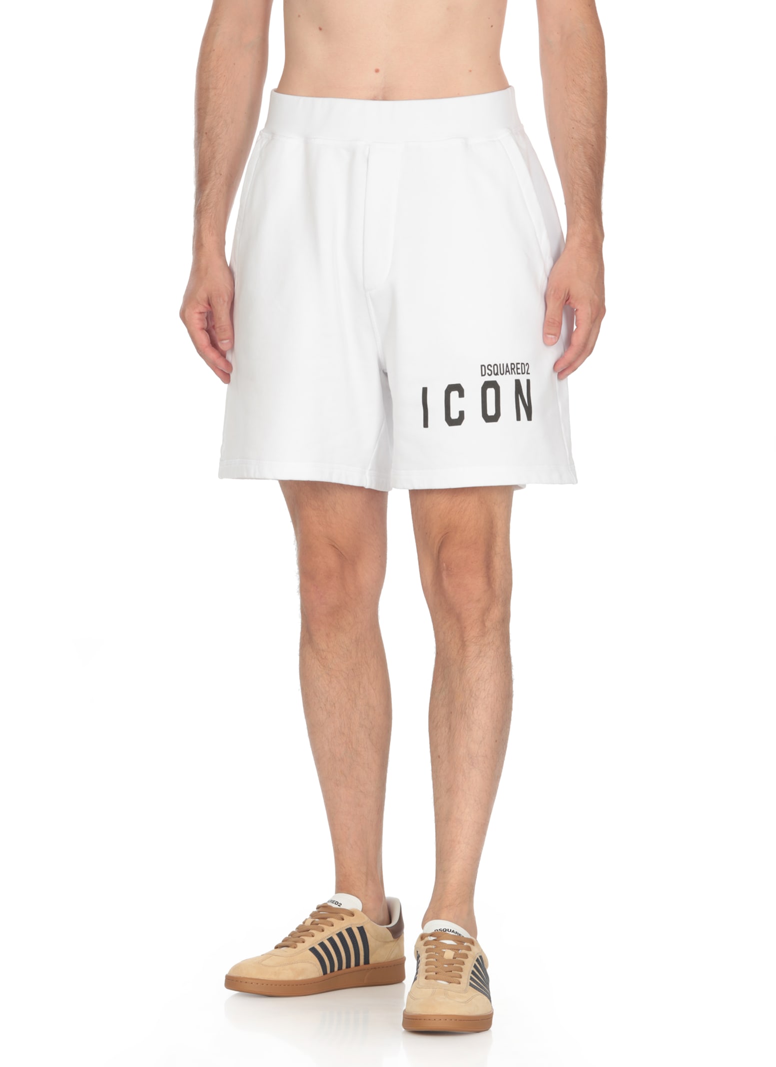 Shop Dsquared2 Icon Bermuda Shorts In White