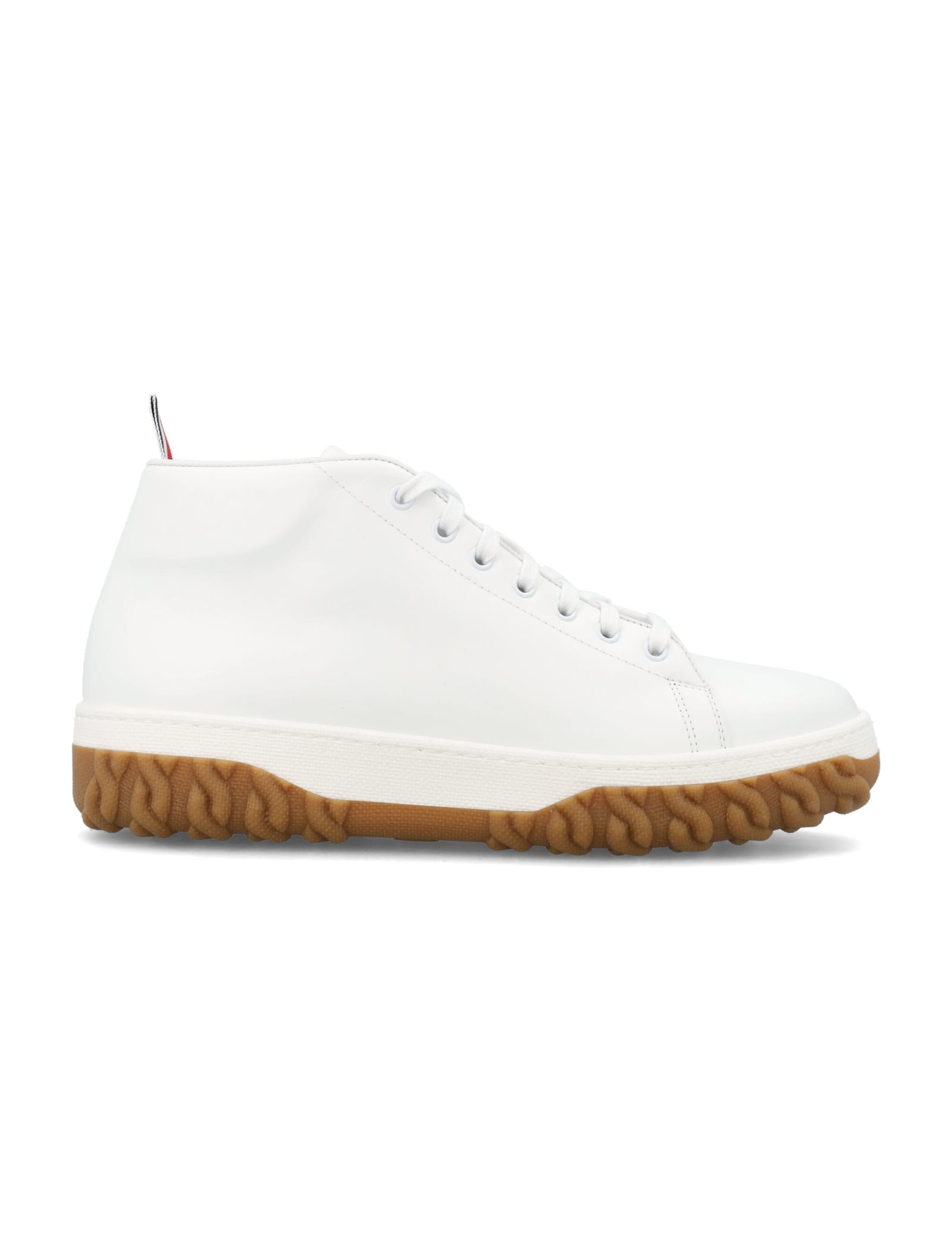 Thom Browne Mid-top Court Sneakers With Cable-knit Sole
