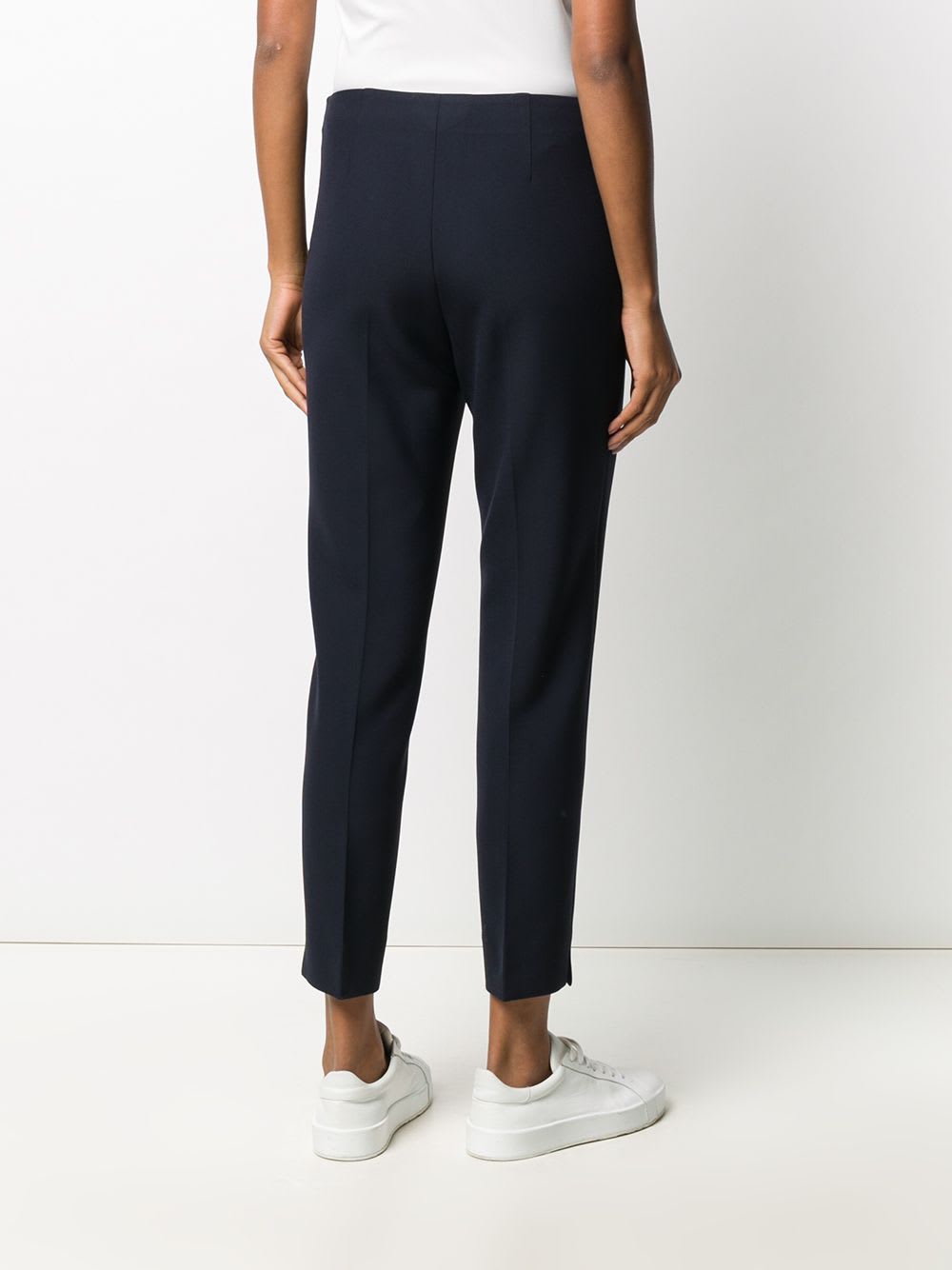 Peserico Slim-fit Cropped Trousers In Animal Print