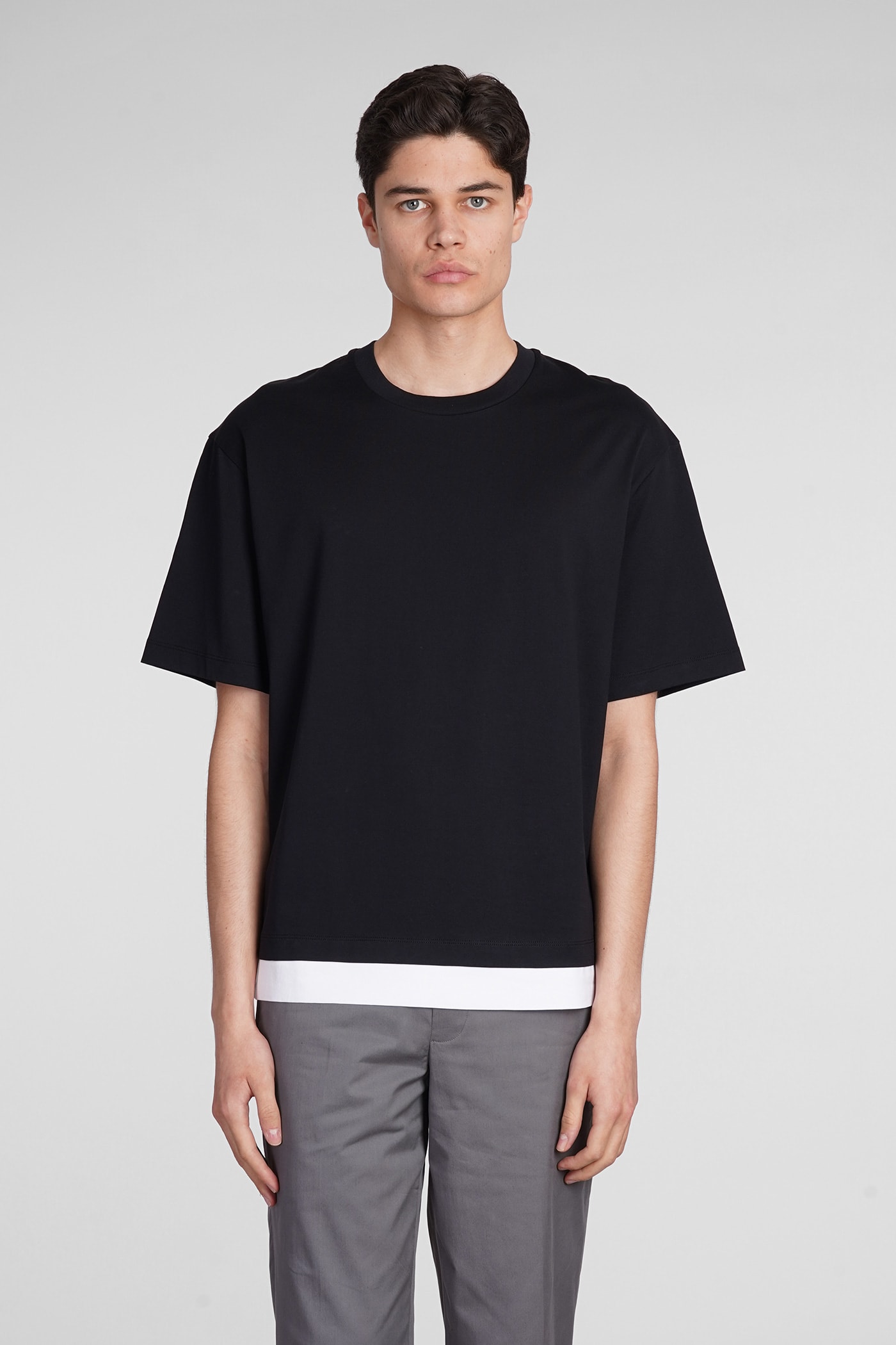 Shop Neil Barrett T-shirt In Black Cotton In Nero Bianco