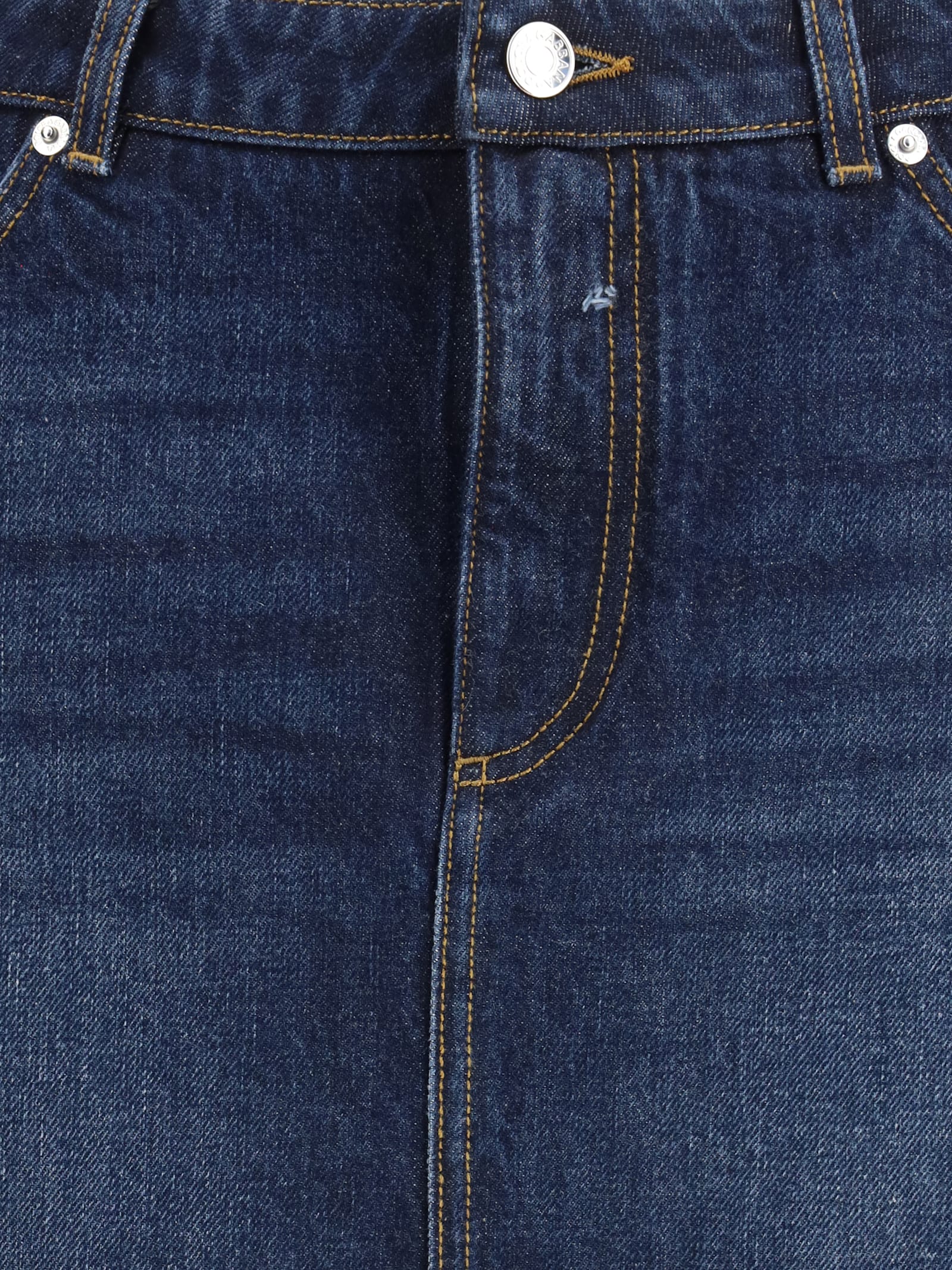 Dolce & Gabbana Women Denim Miniskirt In Blue