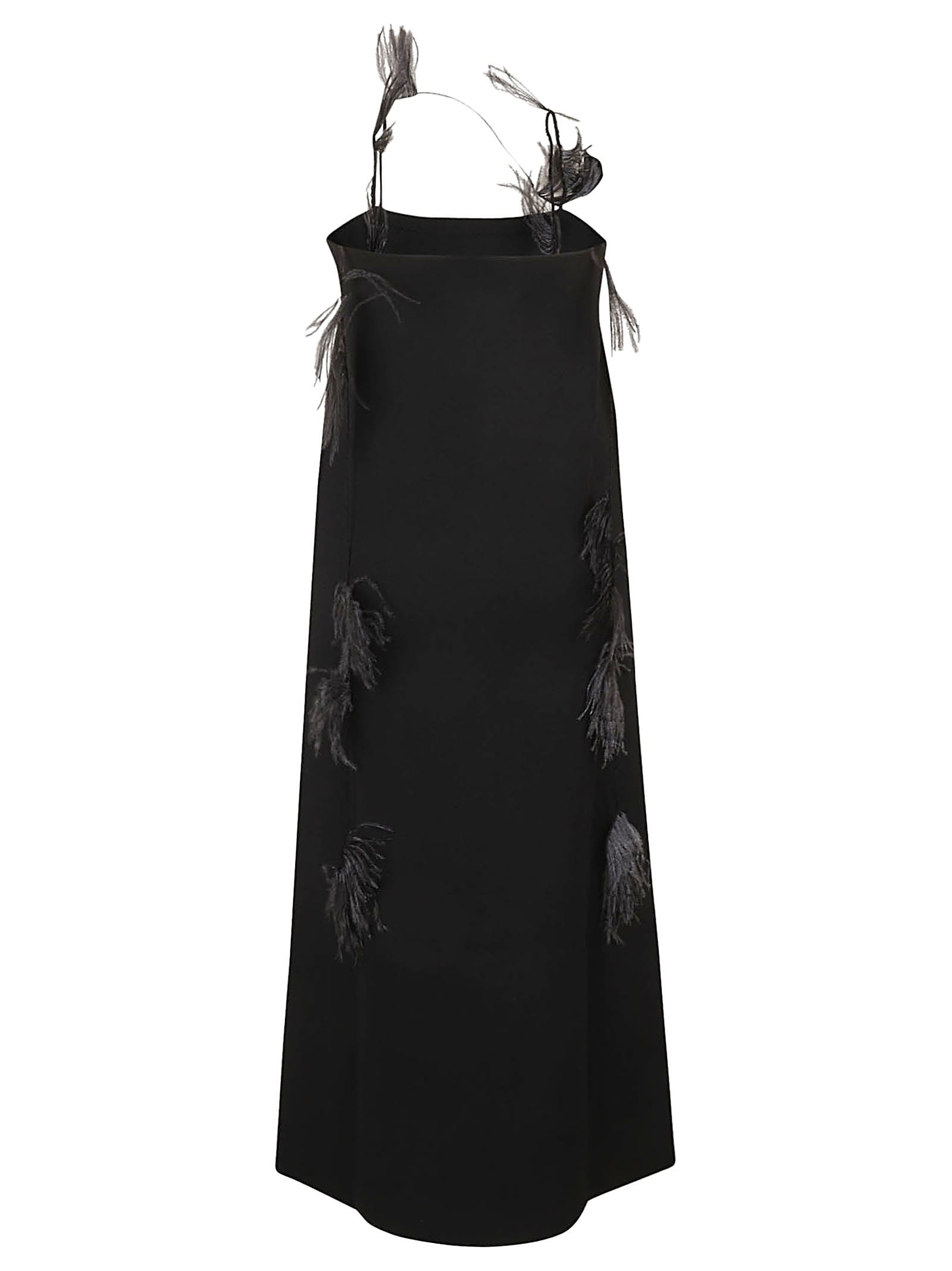 Jil Sander Interlock Knit Dress In Black