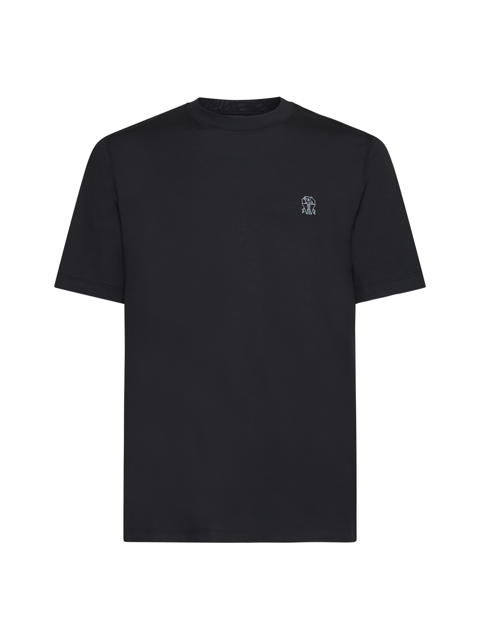 Shop Brunello Cucinelli T-shirt In Nero Tp