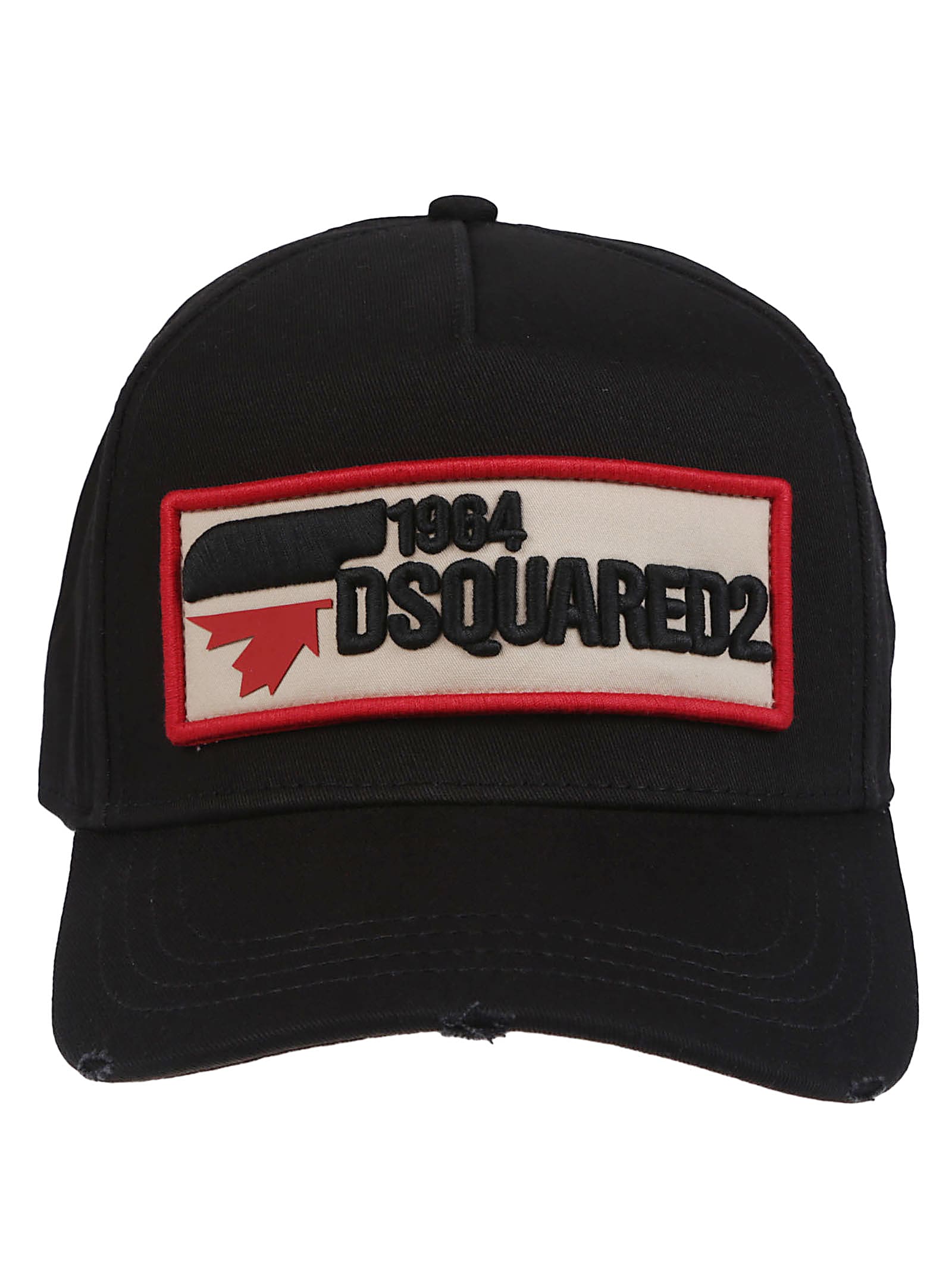 Dsquared2 Logo Patch Baseball Cap In Black