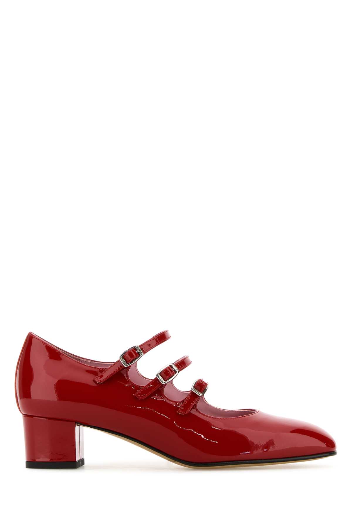 Red Leather Kina Pumps