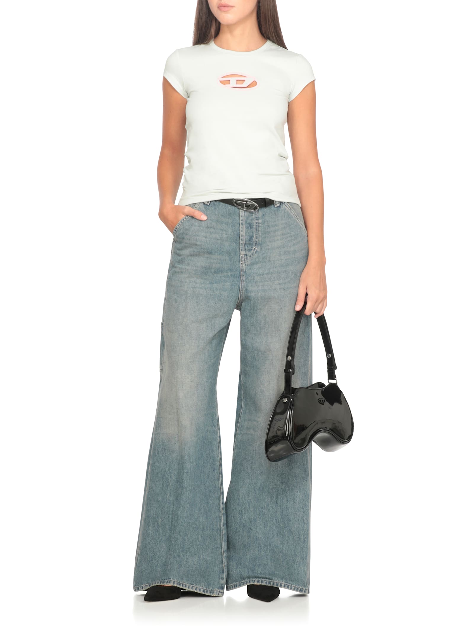 Diesel Structured Black Bag With Minimalist Design