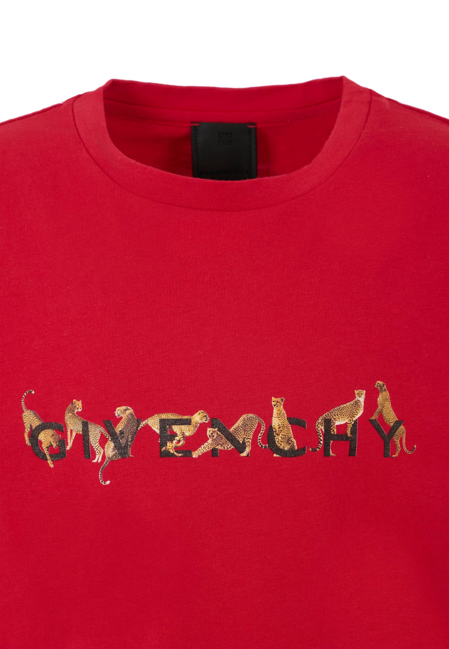 Givenchy Animal-logo Long-sleeve T-shirt In Red