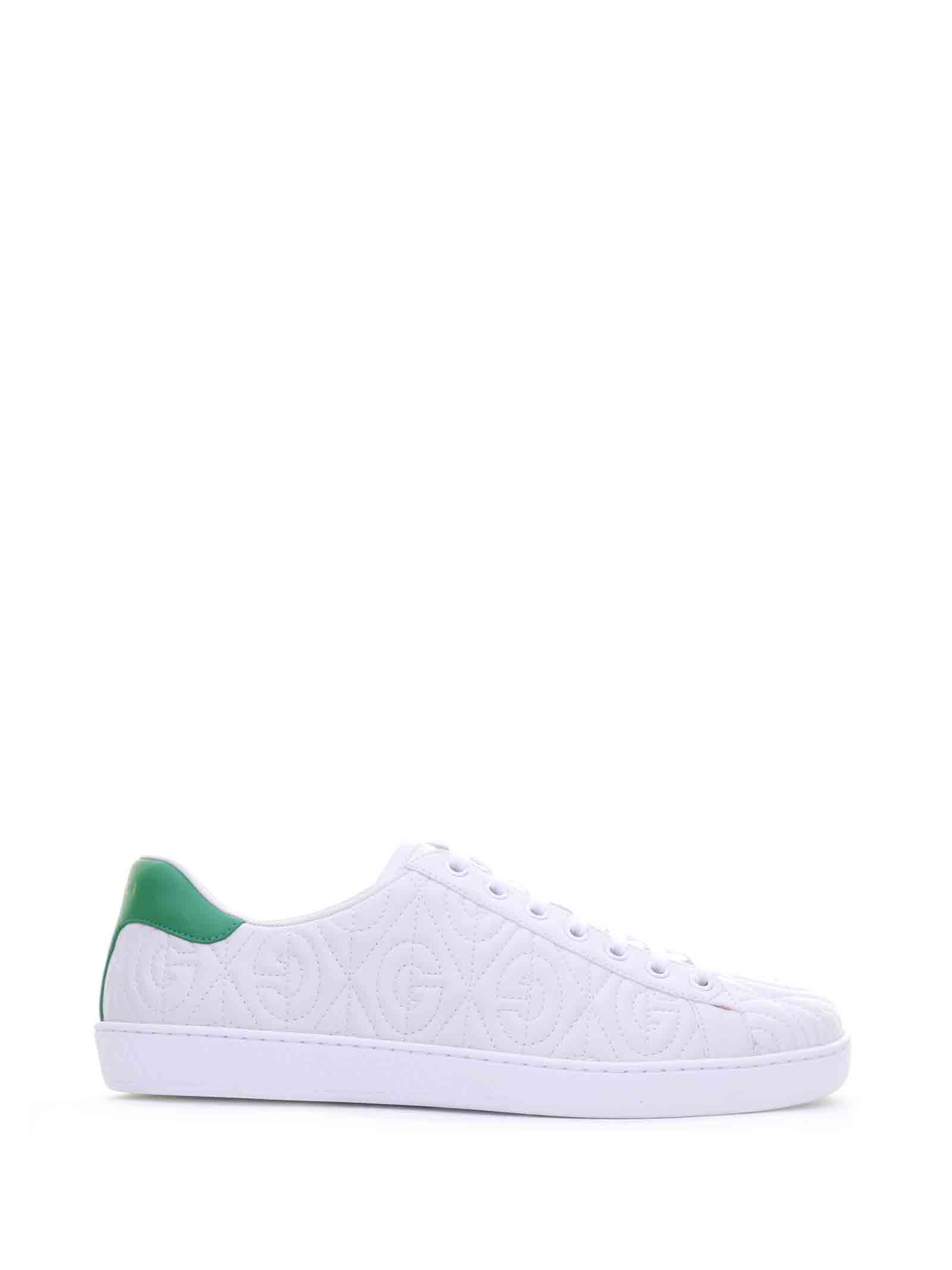 GUCCI G QUILTED ACE SNEAKERS,11261301