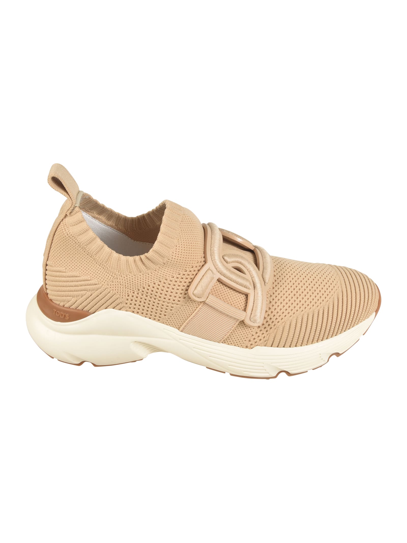Tod's Womens Tods Sport Run 54c Calzino Logo-embellished Mesh-knit Low-top Trainers In Light