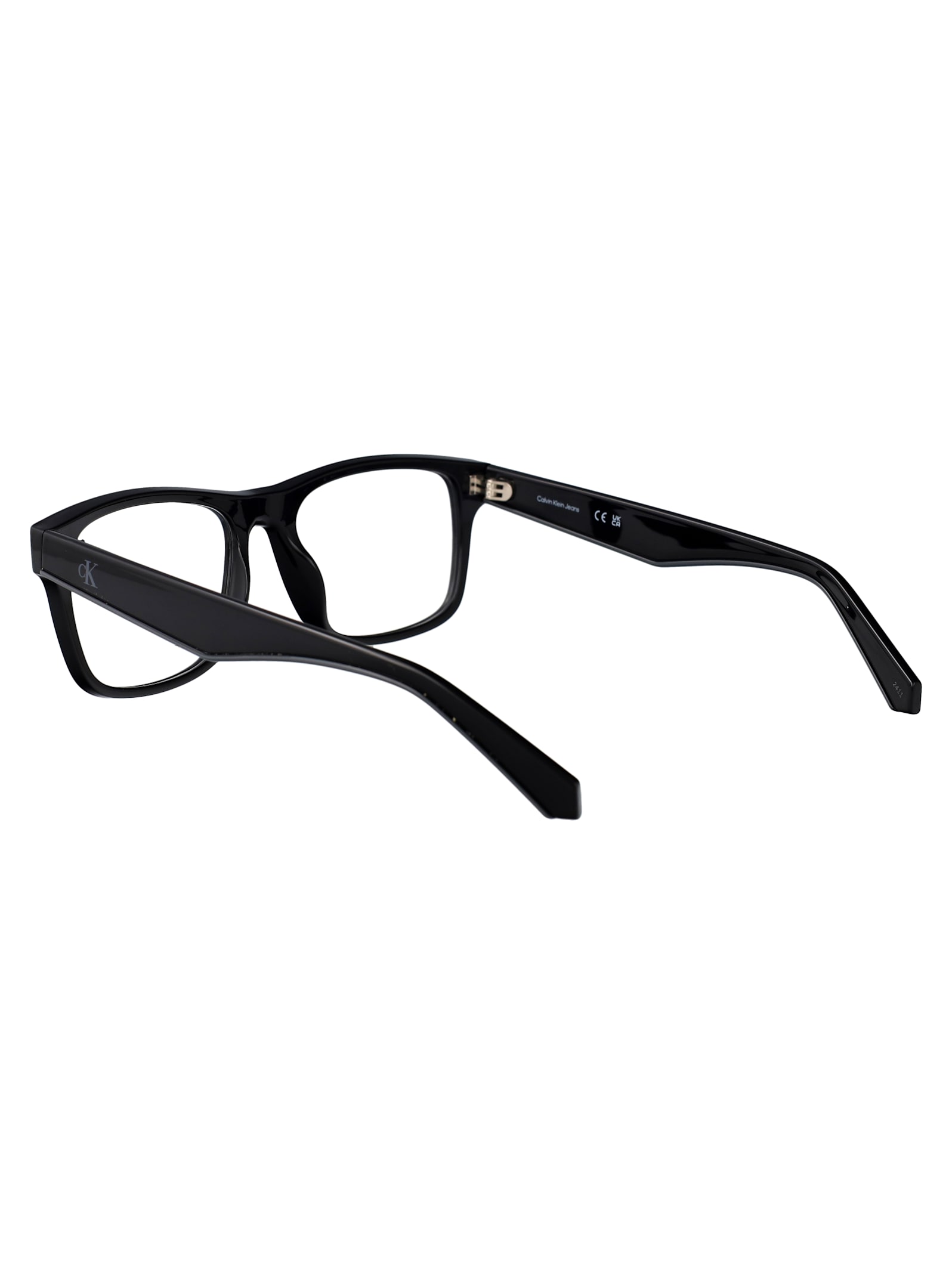 Calvin Klein Jeans Est.1978 Calvin Klein Jeans Black Acetate Glasses In Black