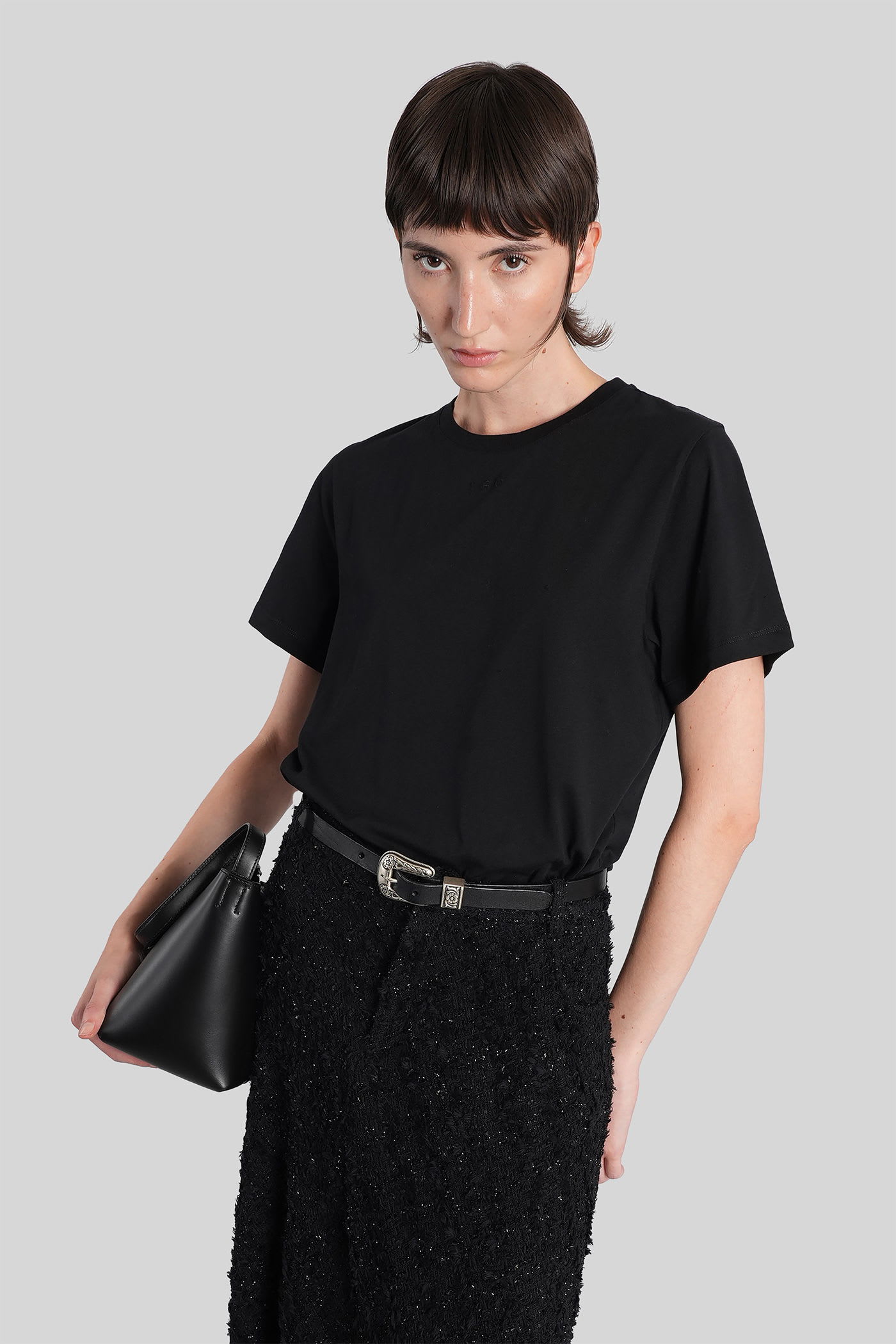 Iro Candida T-shirt In Black Cotton In Black