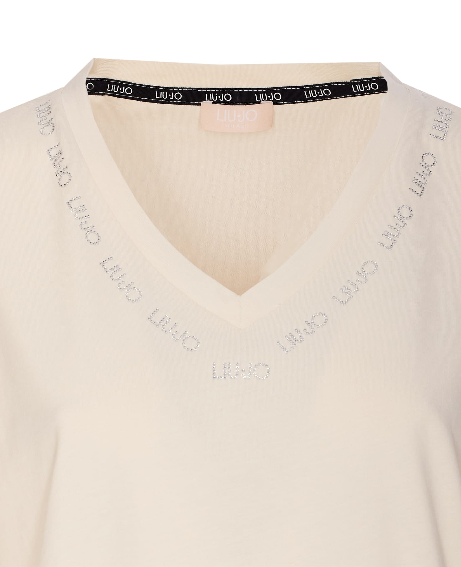 Liu •jo V-neck Short Sleeves T-shirt In White