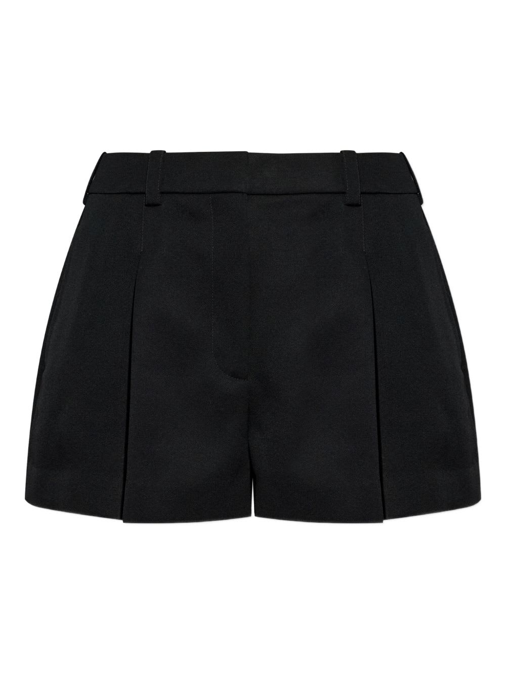 Givenchy Wool Pleated Shorts In Black