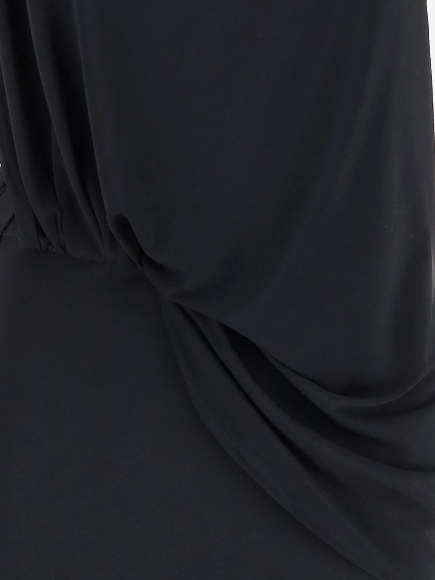 Jacquemus La Robe Peplo Black Long Dress With Square Neck And Cut-out Detail On The Side In Viscose Blend Woma In Black