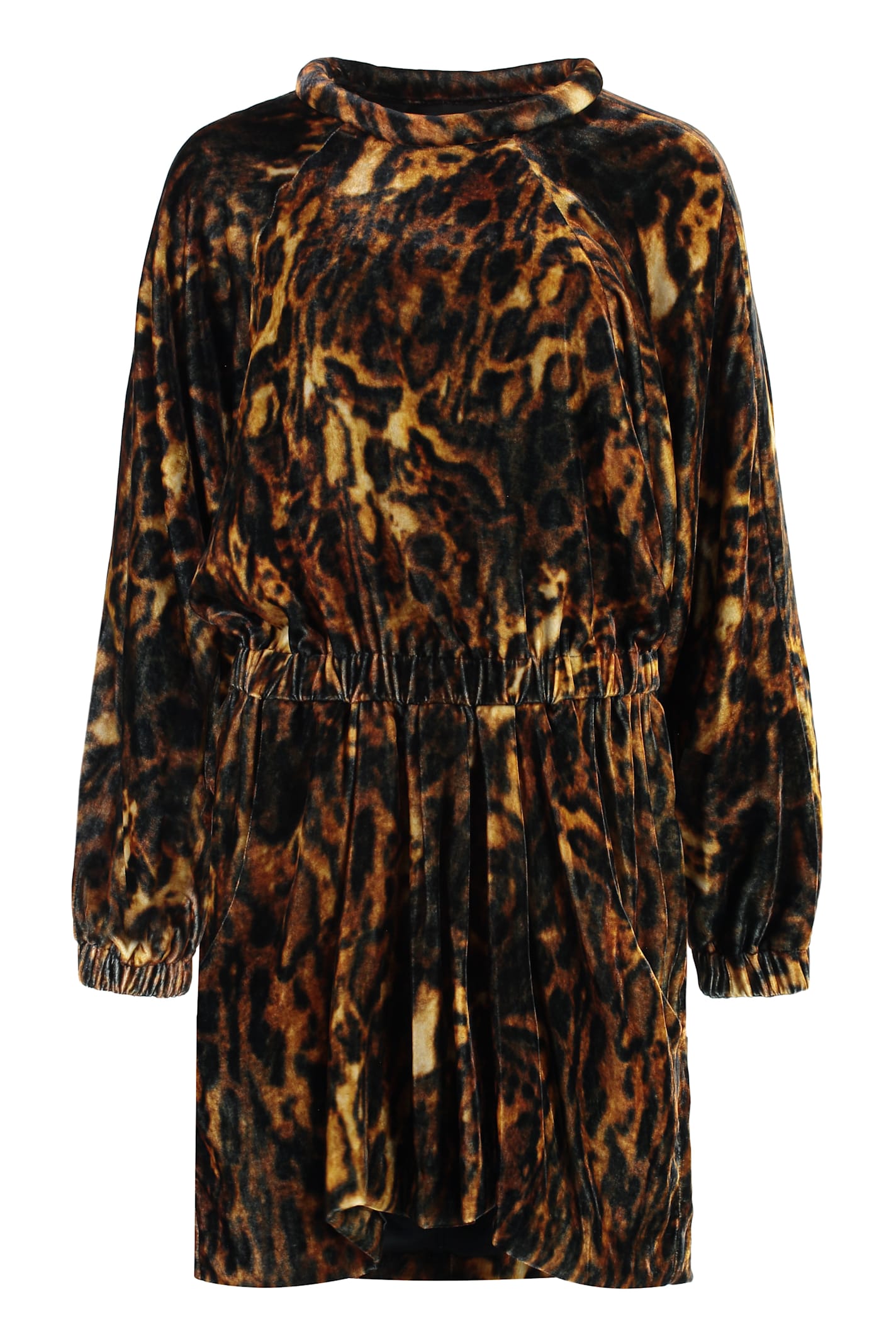 Shop Isabel Marant Lassie Velvet Dress In Animalier