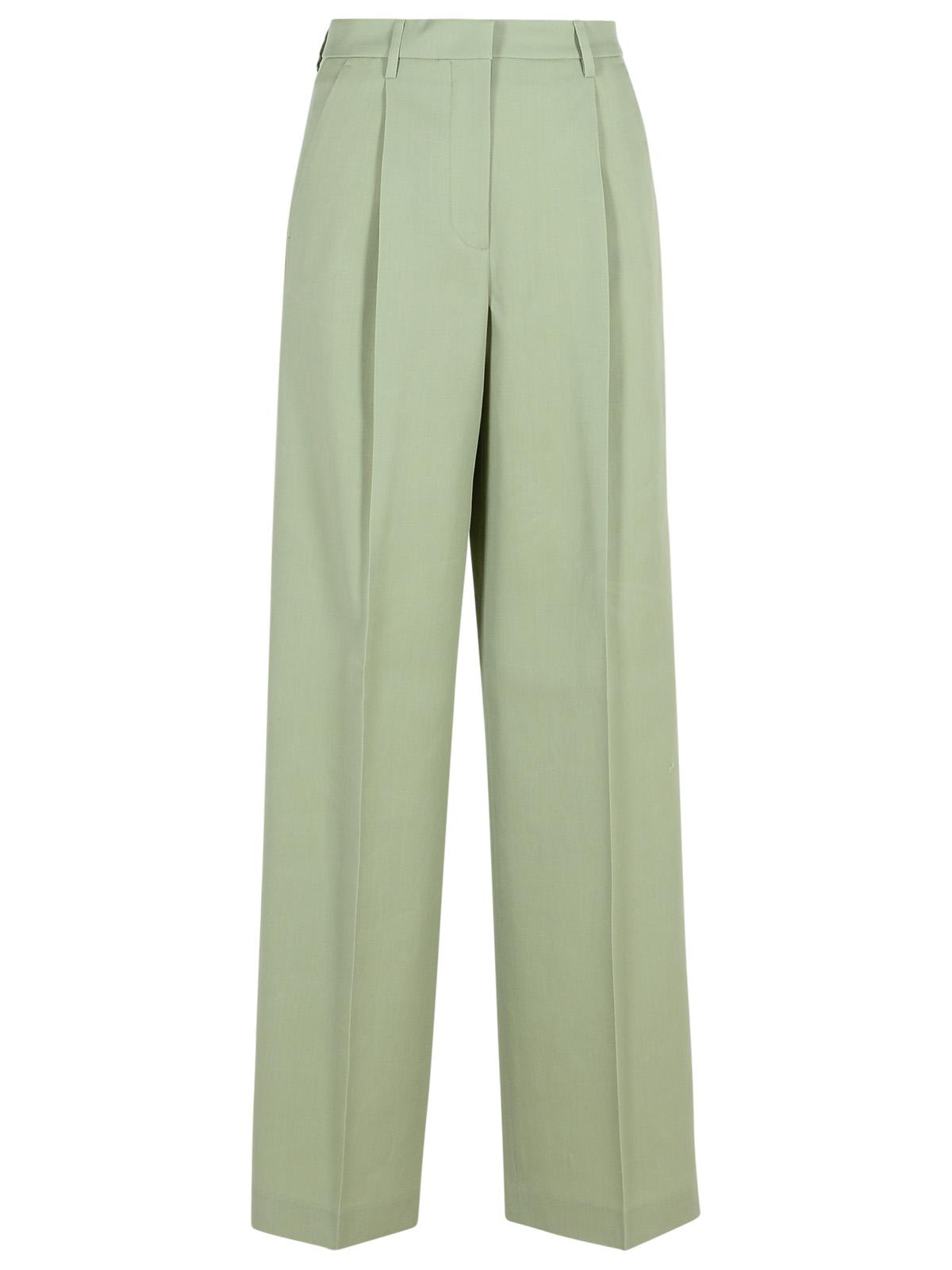 Golden Goose Tailored Trousers With Belt Loops And Pockets In Green