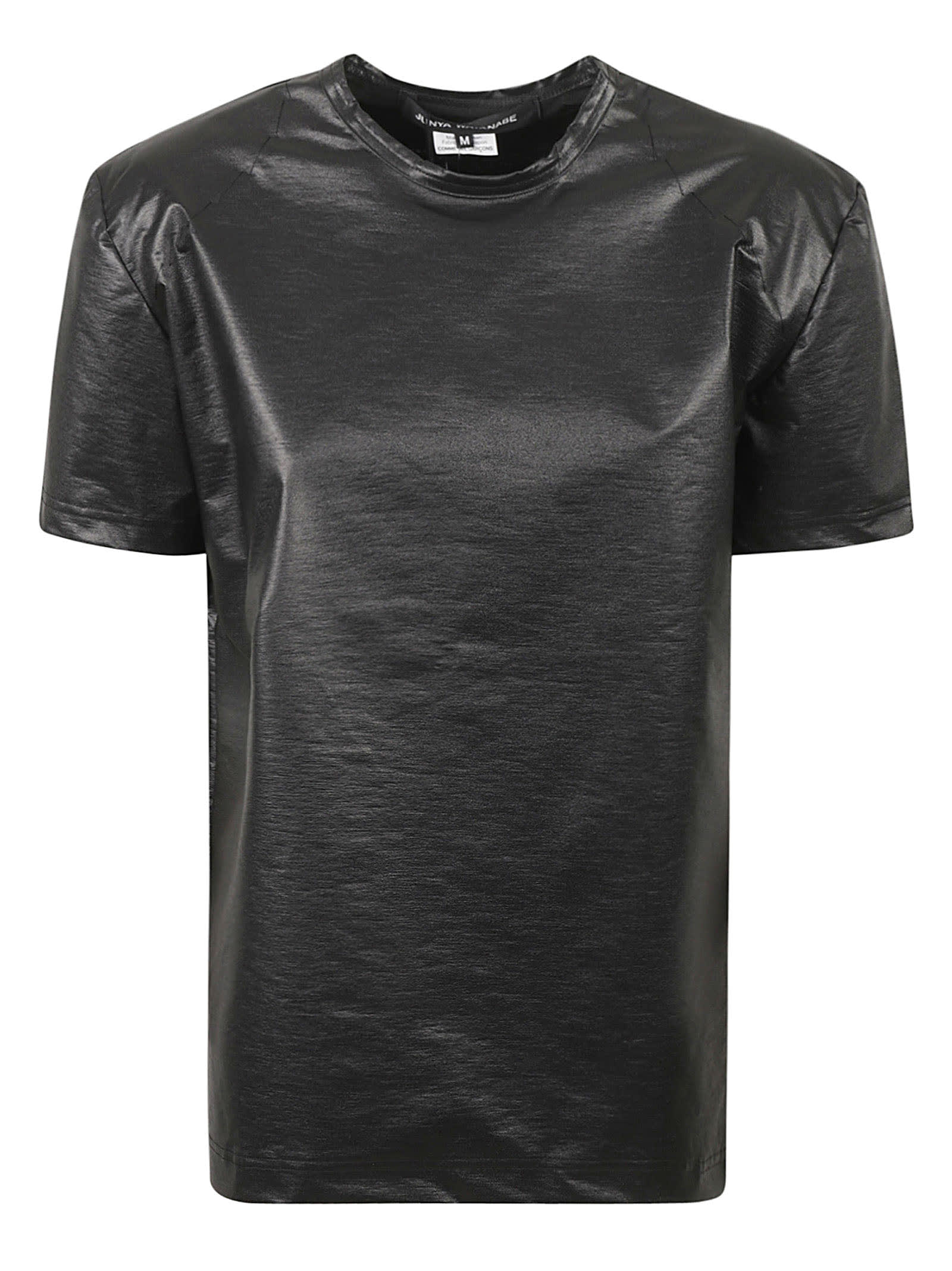 Junya Watanabe Metallic Short-sleeve T-shirt In Black