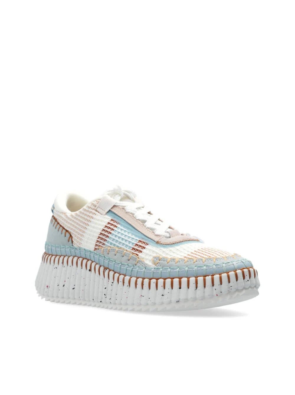 Shop Chloé Delicate Blue Nama Sneakers