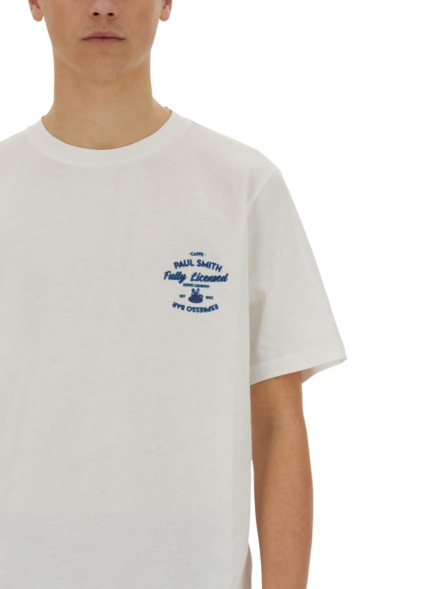 Paul Smith Espresso Bar Print T-shirt In White