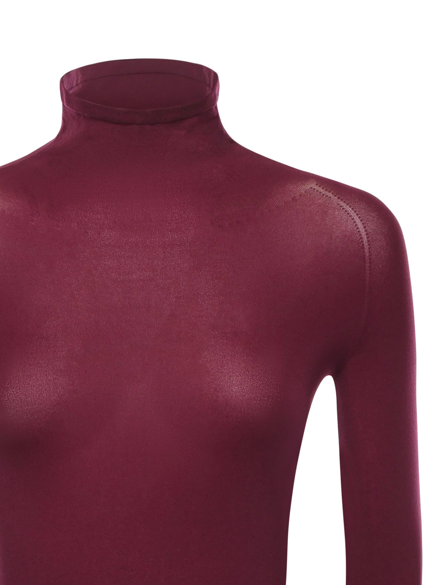 Alaïa High-neck Second Skin Bodysuit In Purple